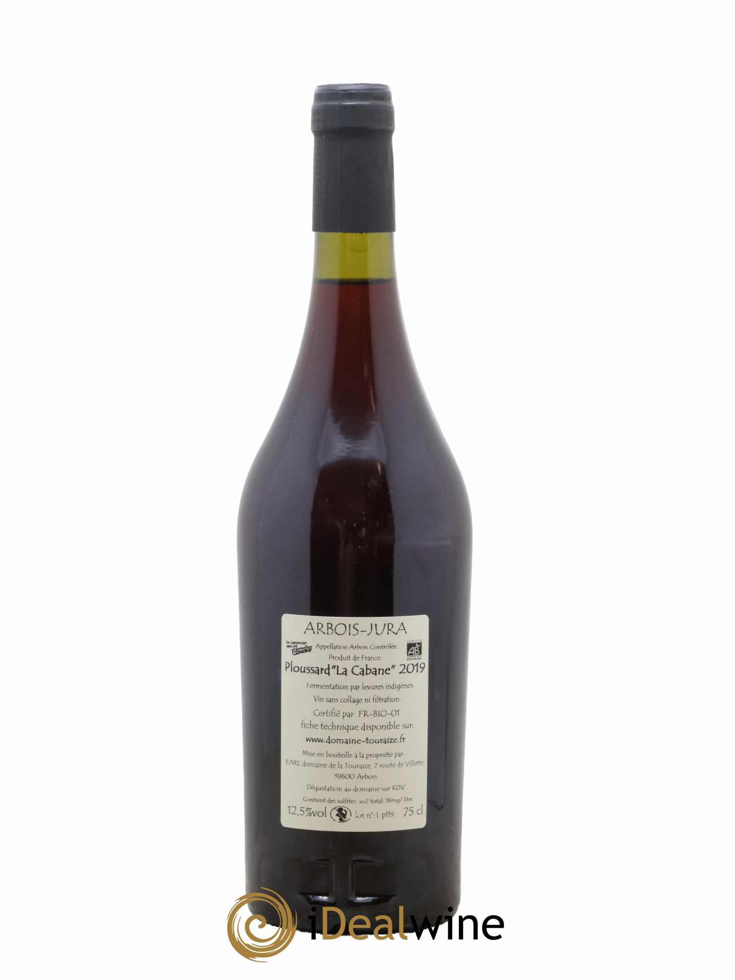 Arbois Ploussard La Cabane Domaine de la Touraize 2019 - Lot de 1 bouteille - 1