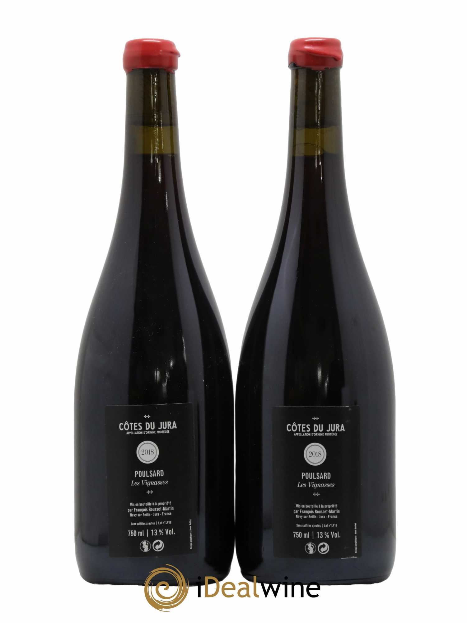 Côtes du Jura Les Vignasses Poulsard François Rousset Martin 2018 - Lot de 2 bouteilles - 1
