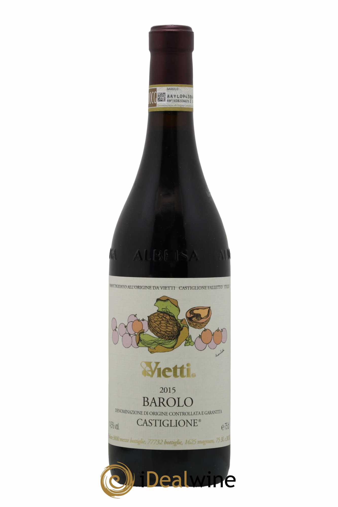 Barolo DOCG Castiglione Vietti 2015 - Lot de 1 bouteille - 0