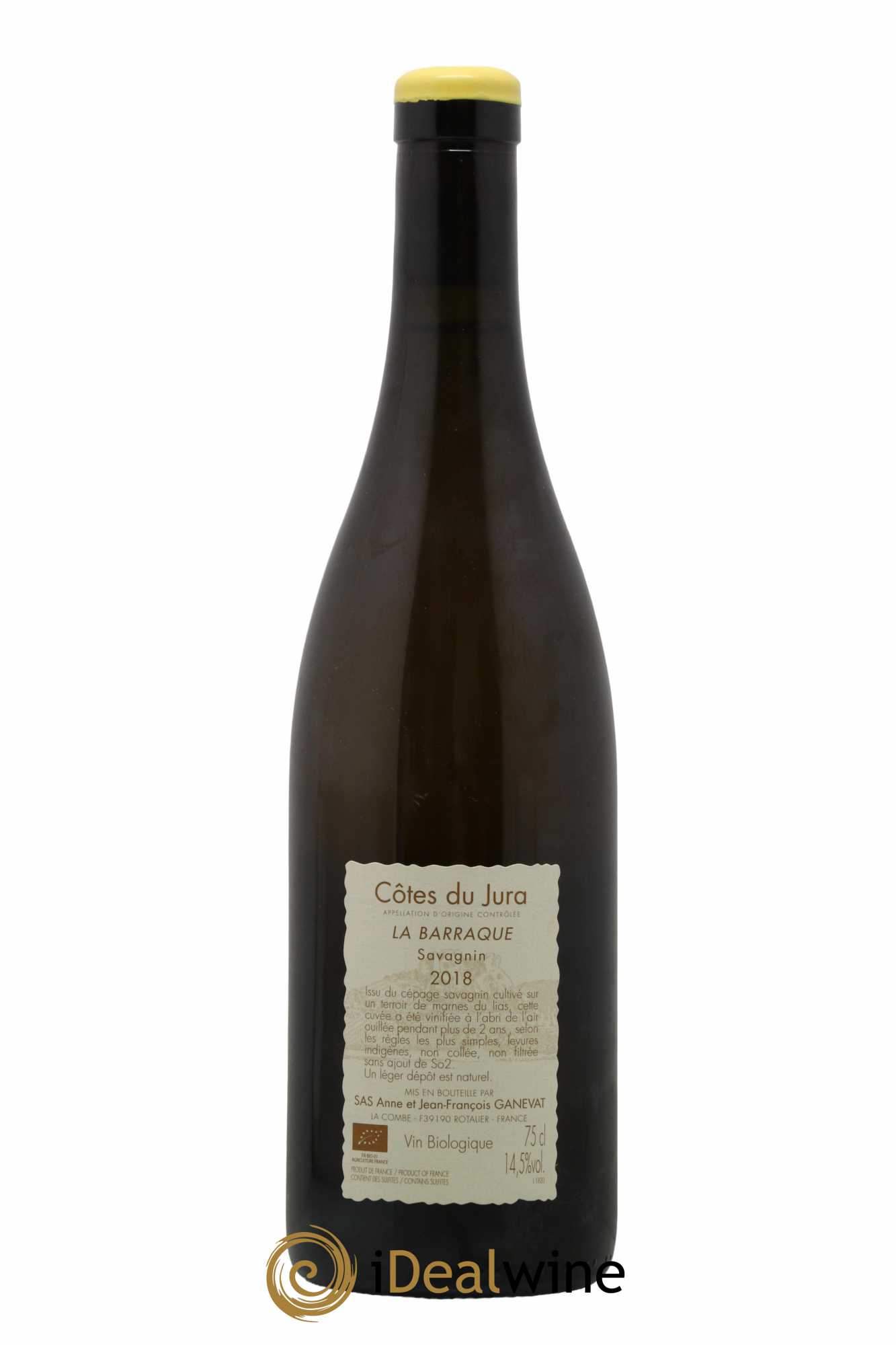 Côtes du Jura La Barraque Savagnin Anne et Jean François Ganevat 2018 - Lot de 1 bouteille - 1