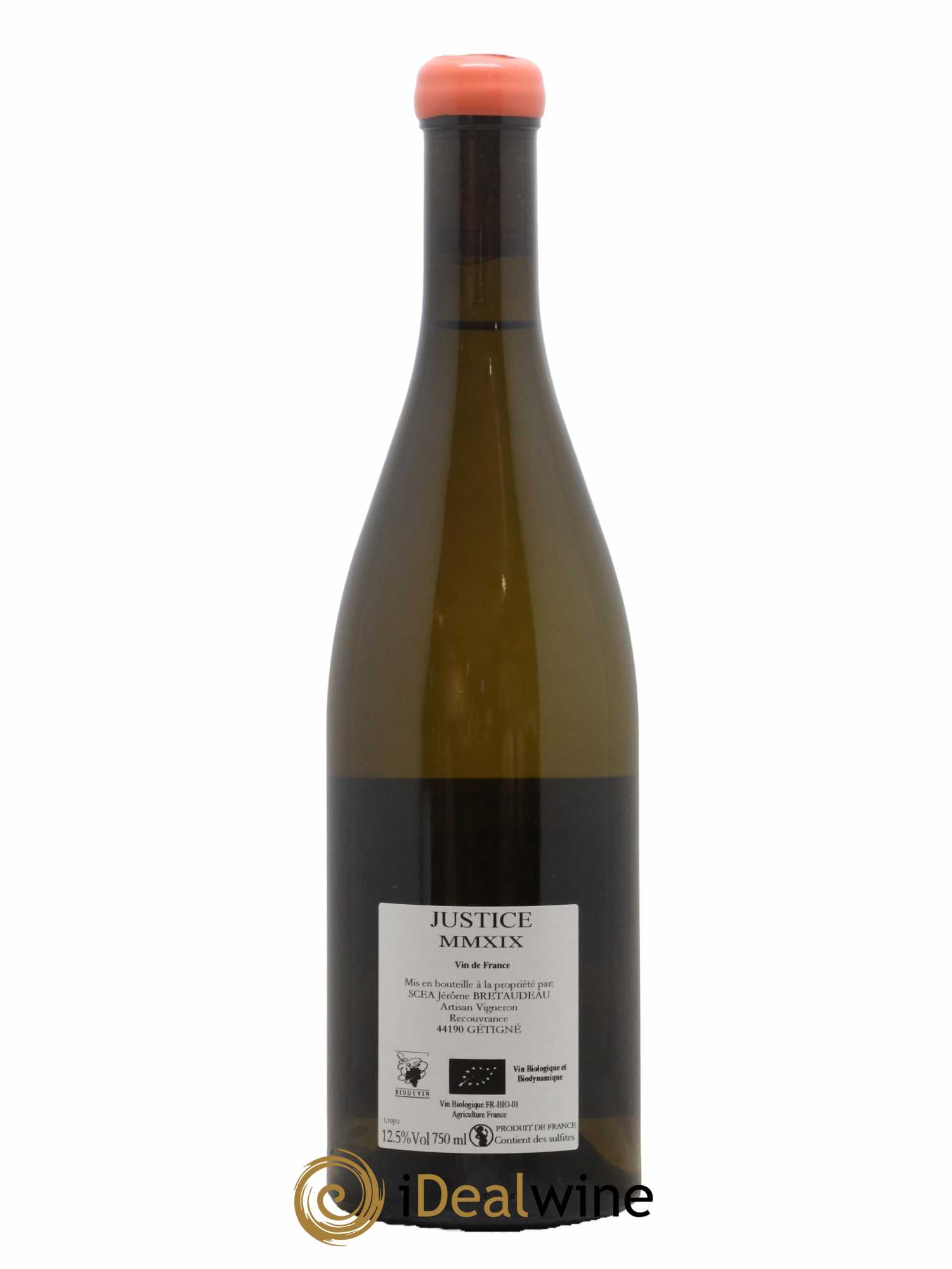Vin de France La Justice Jérôme Bretaudeau - Domaine de Bellevue 2019 - Lot de 1 bouteille - 1