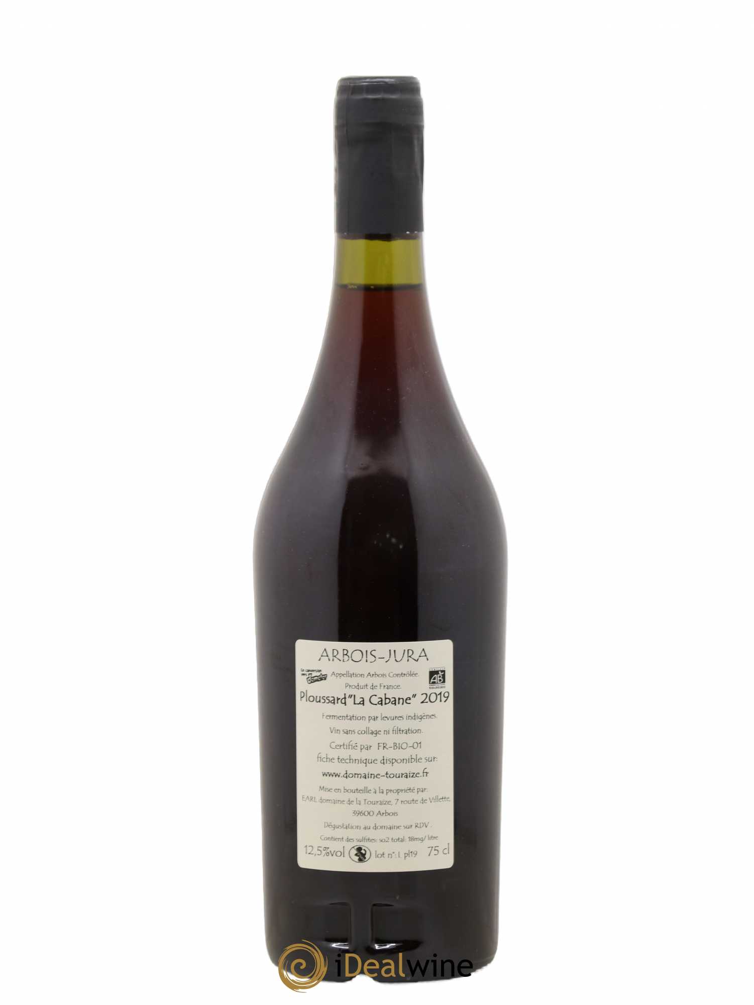 Arbois Ploussard La Cabane Domaine de la Touraize 2019 - Lot de 1 bouteille - 1