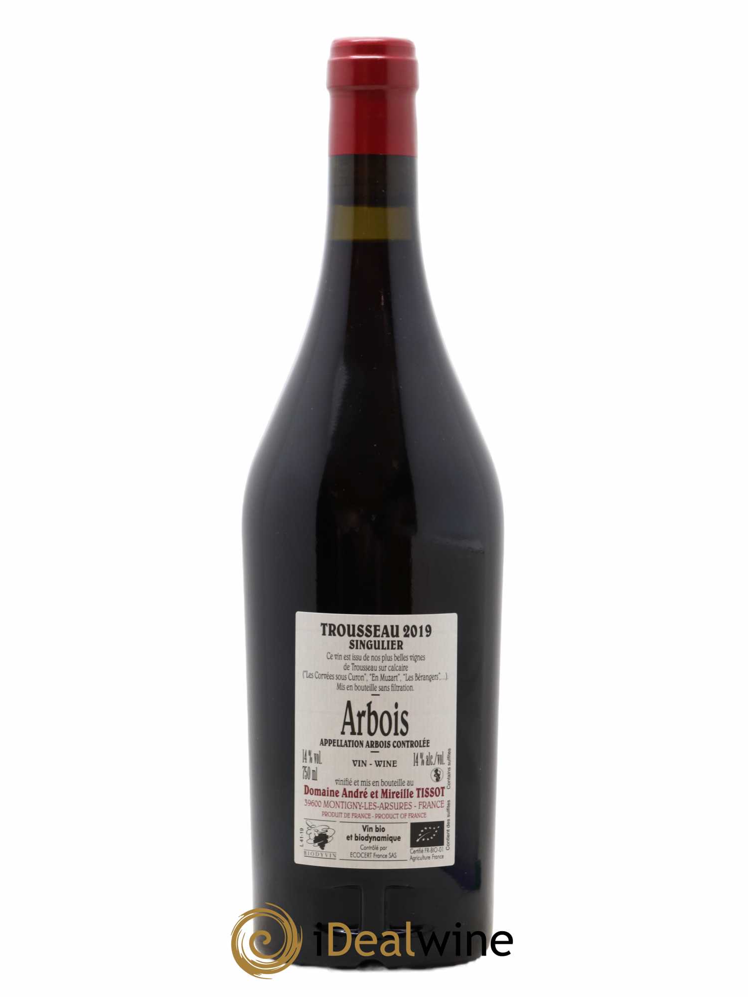 Arbois Trousseau Singulier Bénédicte et Stéphane Tissot 2019 - Lot de 1 bouteille - 1