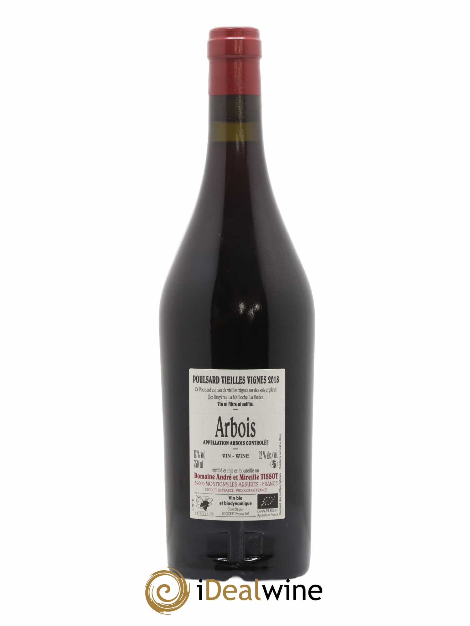 Arbois Poulsard Vieilles Vignes Bénédicte et Stéphane Tissot 2018 - Lot de 1 bouteille - 1