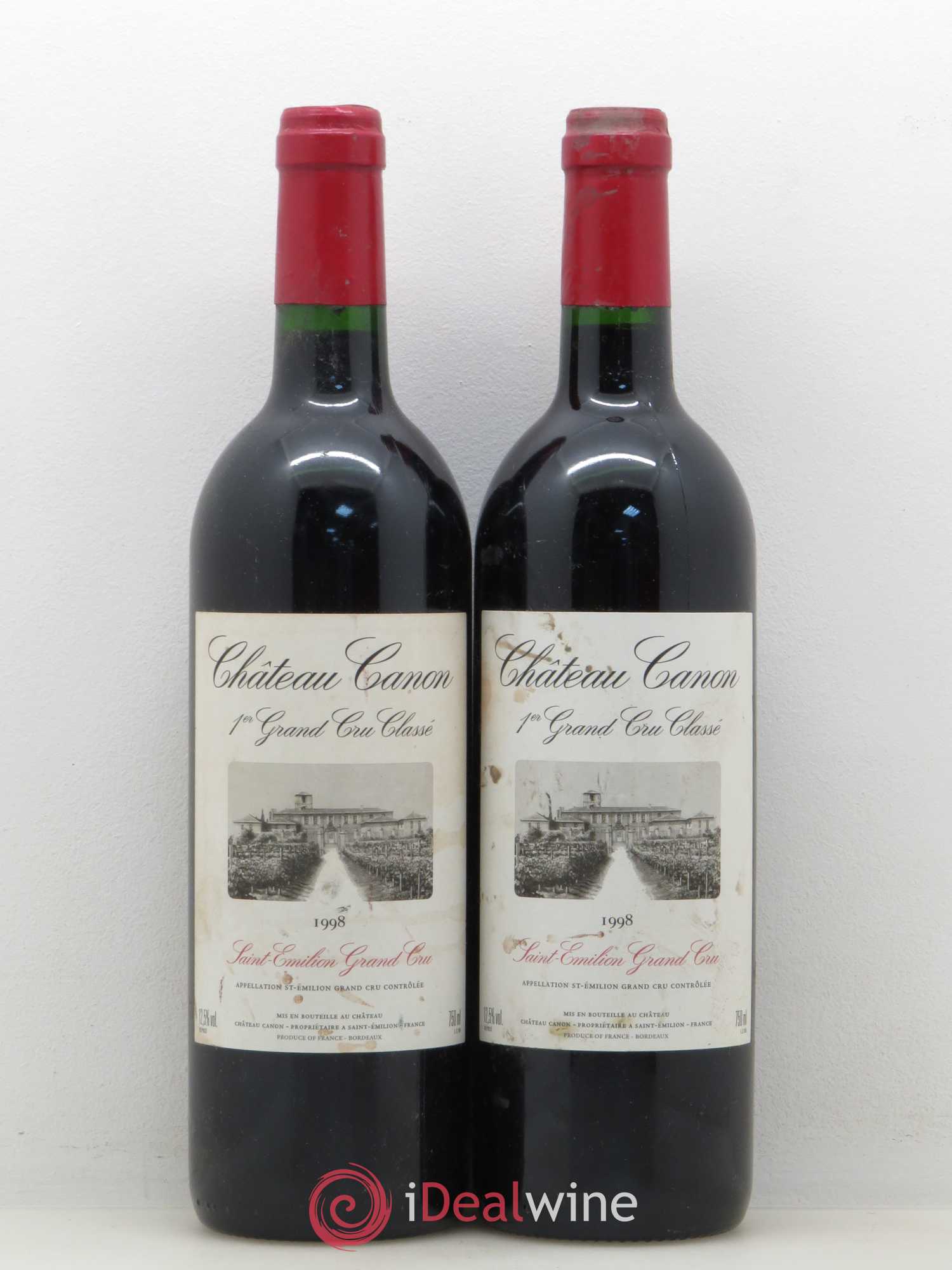 Château Canon 1er Grand Cru Classé B 1998 - Lot de 2 bouteilles - 0