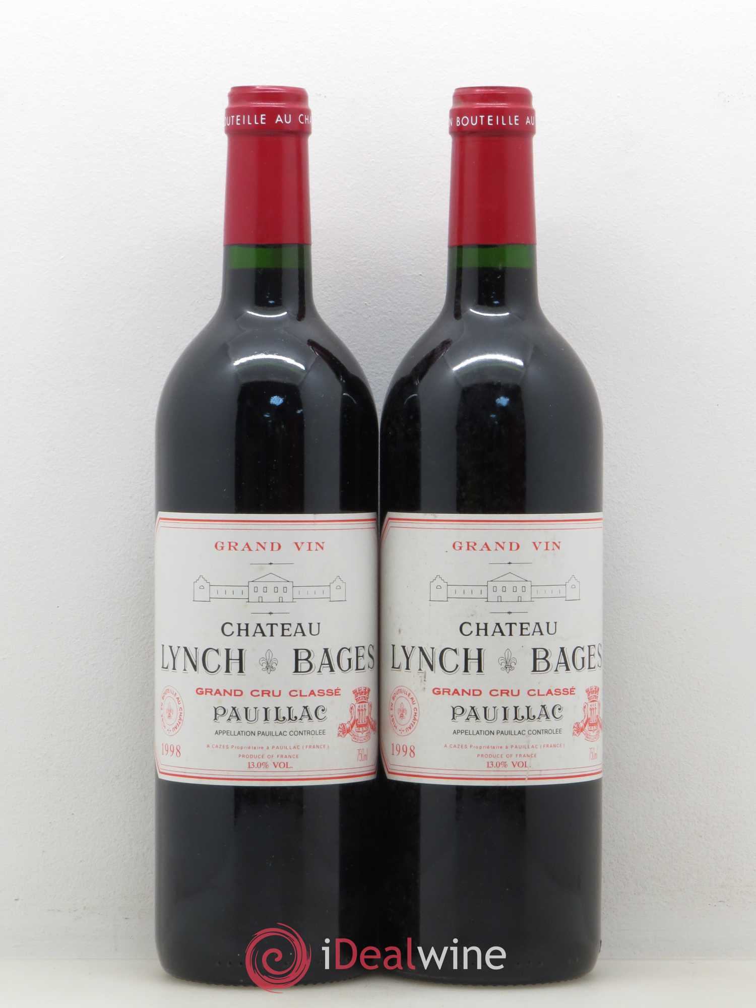 Château Lynch Bages 5ème Grand Cru Classé 1998 - Lot de 2 bouteilles - 0