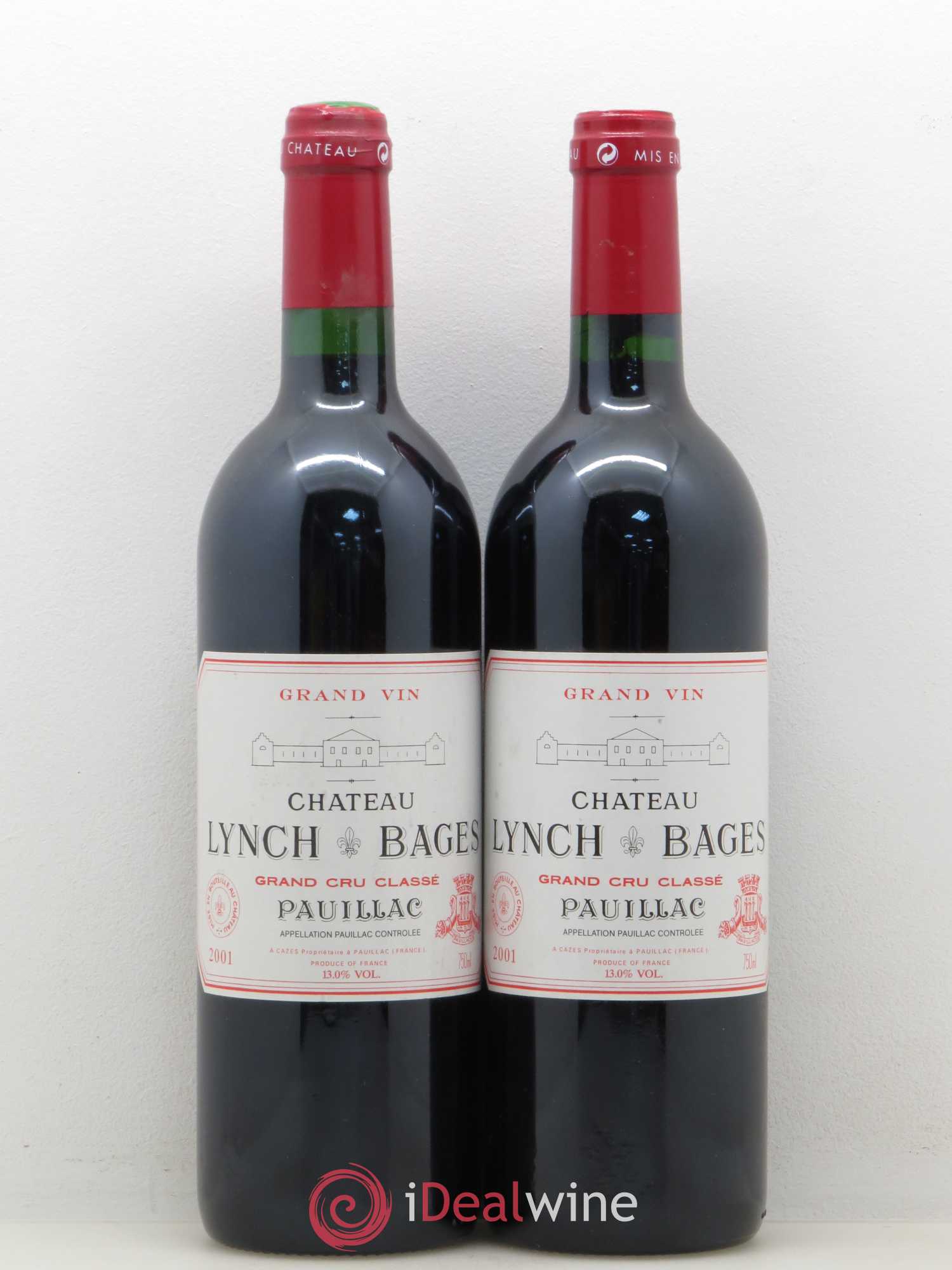 Château Lynch Bages 5ème Grand Cru Classé 2001 - Lot de 2 bouteilles - 0