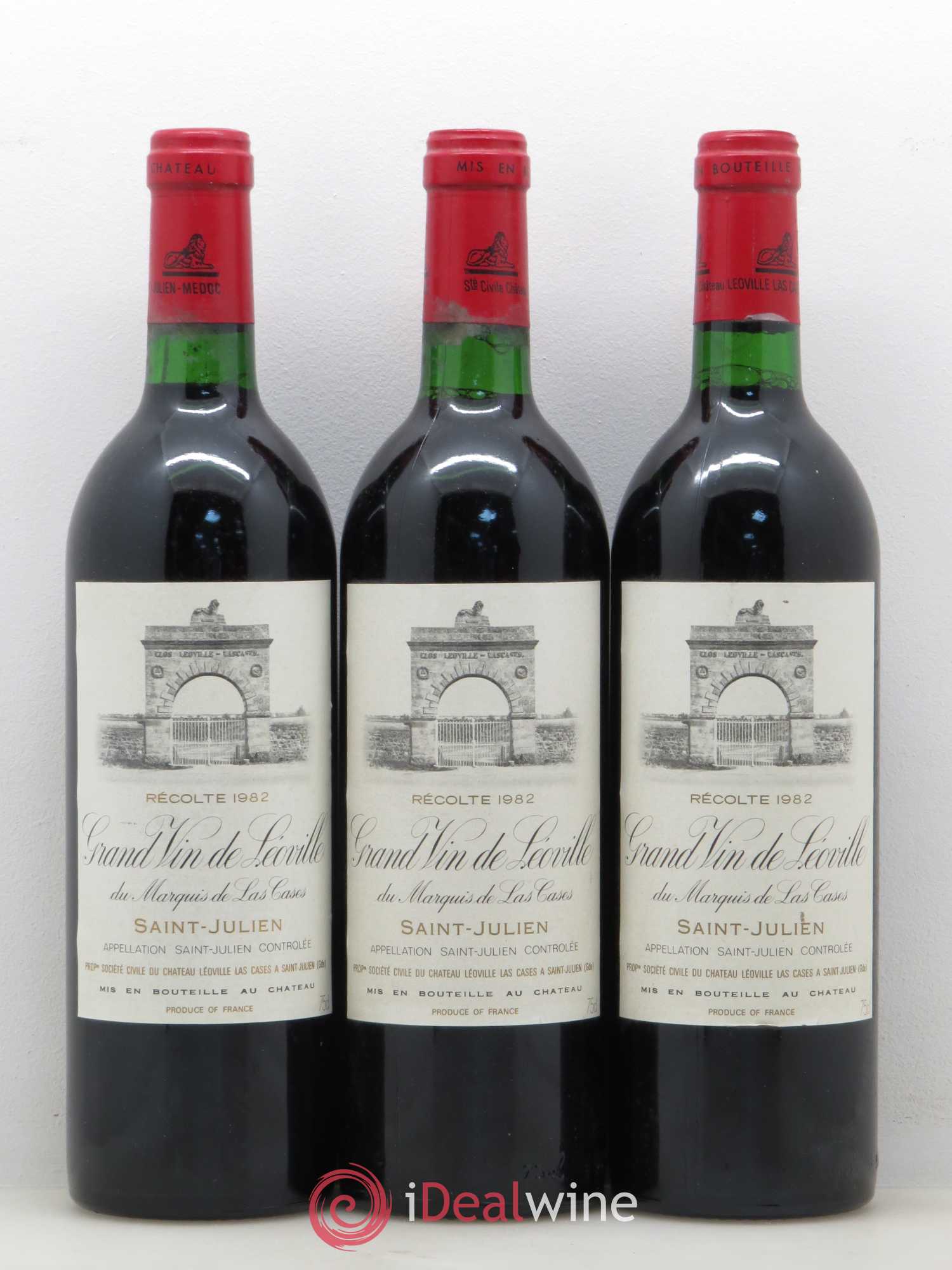 Château Léoville Las Cases 2ème Grand Cru Classé 1982 - Lot de 3 bouteilles - 0