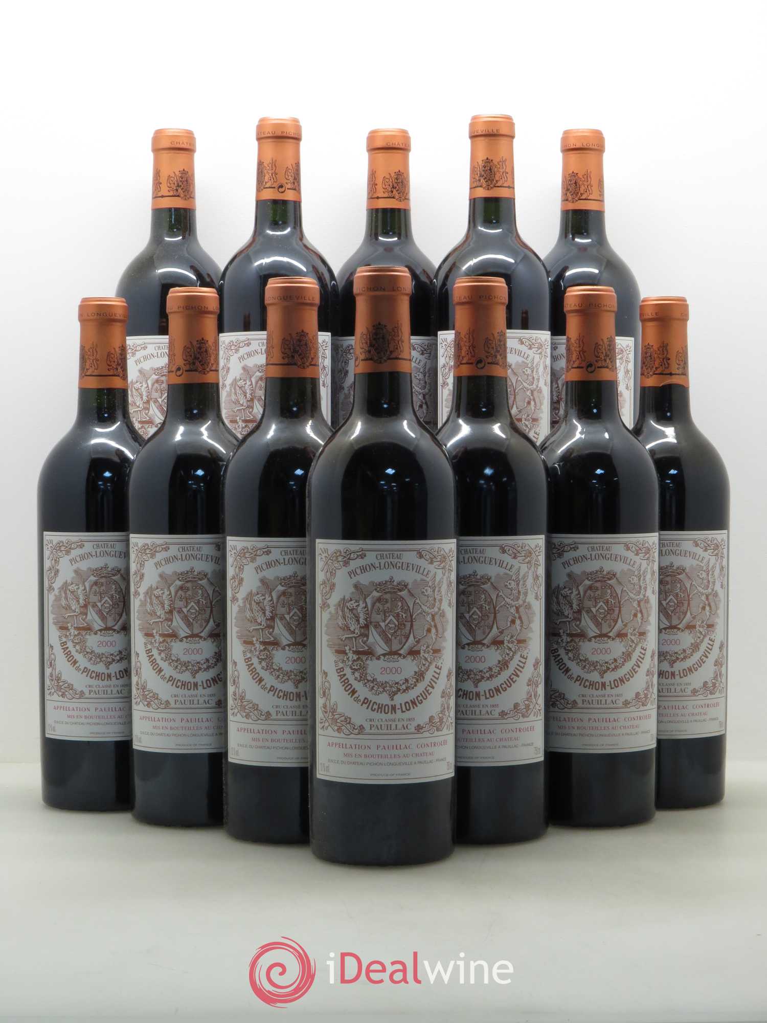 Pichon Longueville Baron 2ème Grand Cru Classé 2000 - Lot de 12 bouteilles - 0