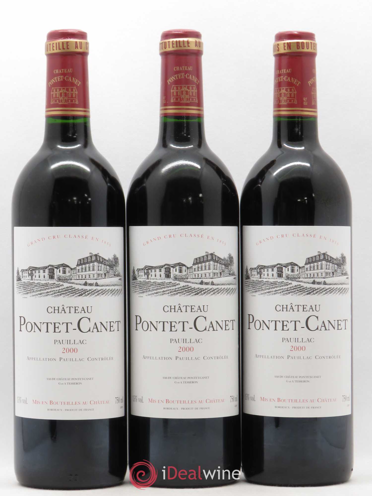 Château Pontet Canet 5ème Grand Cru Classé 2000 - Lot de 12 bouteilles - 3