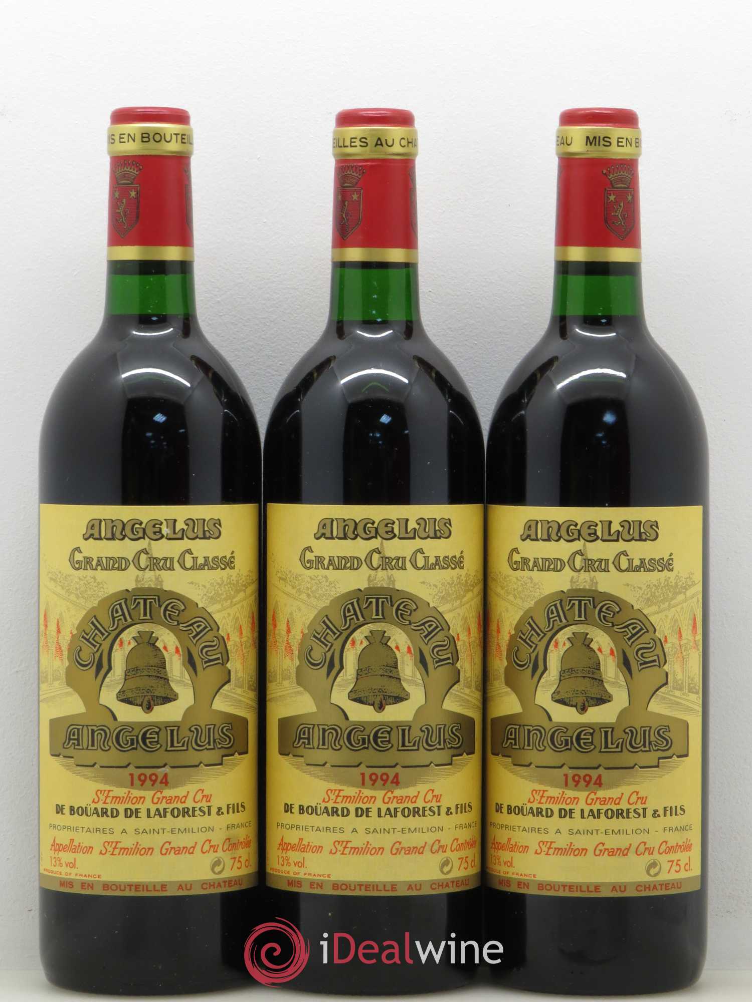 Château Angélus 1er Grand Cru Classé A 1994 - Lot de 3 bouteilles - 0