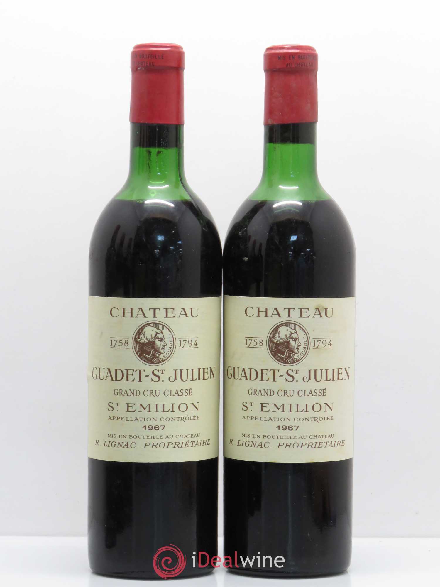 Château Guadet Grand Cru Classé 1967 - Lot de 5 bouteilles - 2