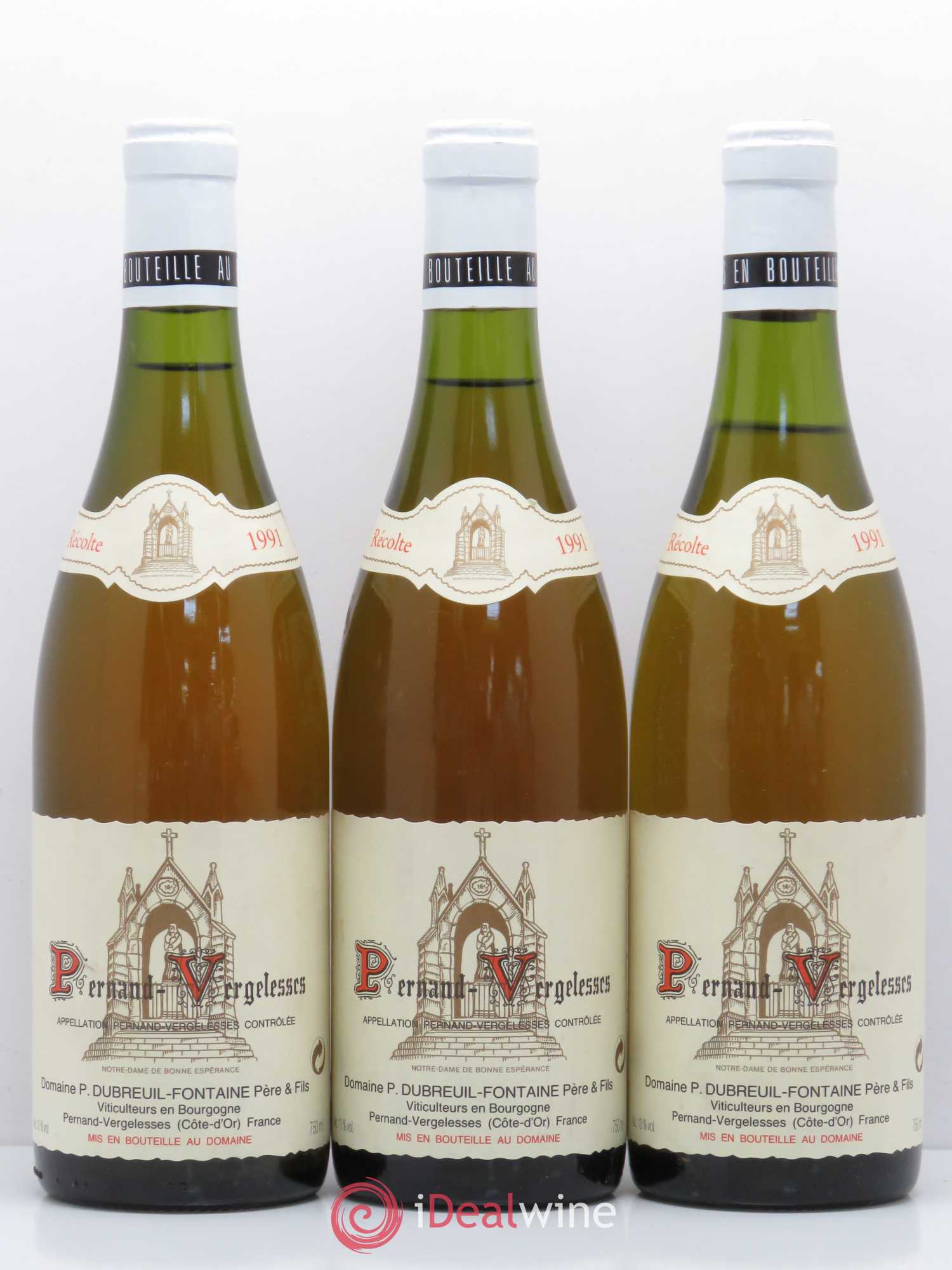 Pernand-Vergelesses Domaine Dubreuil-Fontaine (sans prix de réserve) 1991 - Lot de 3 bouteilles - 0