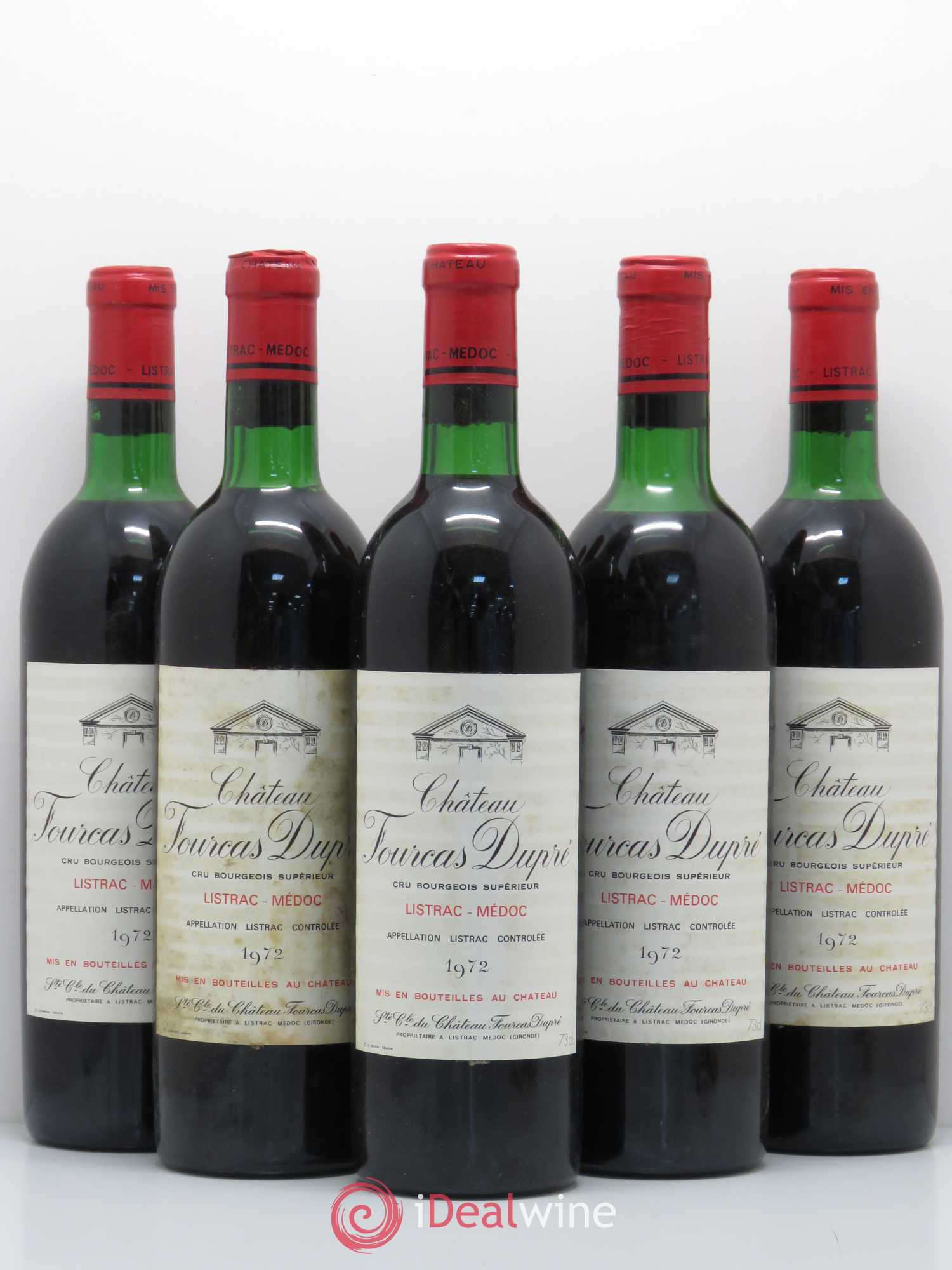 Château Fourcas Dupré 1972 - Lot de 5 bouteilles - 0