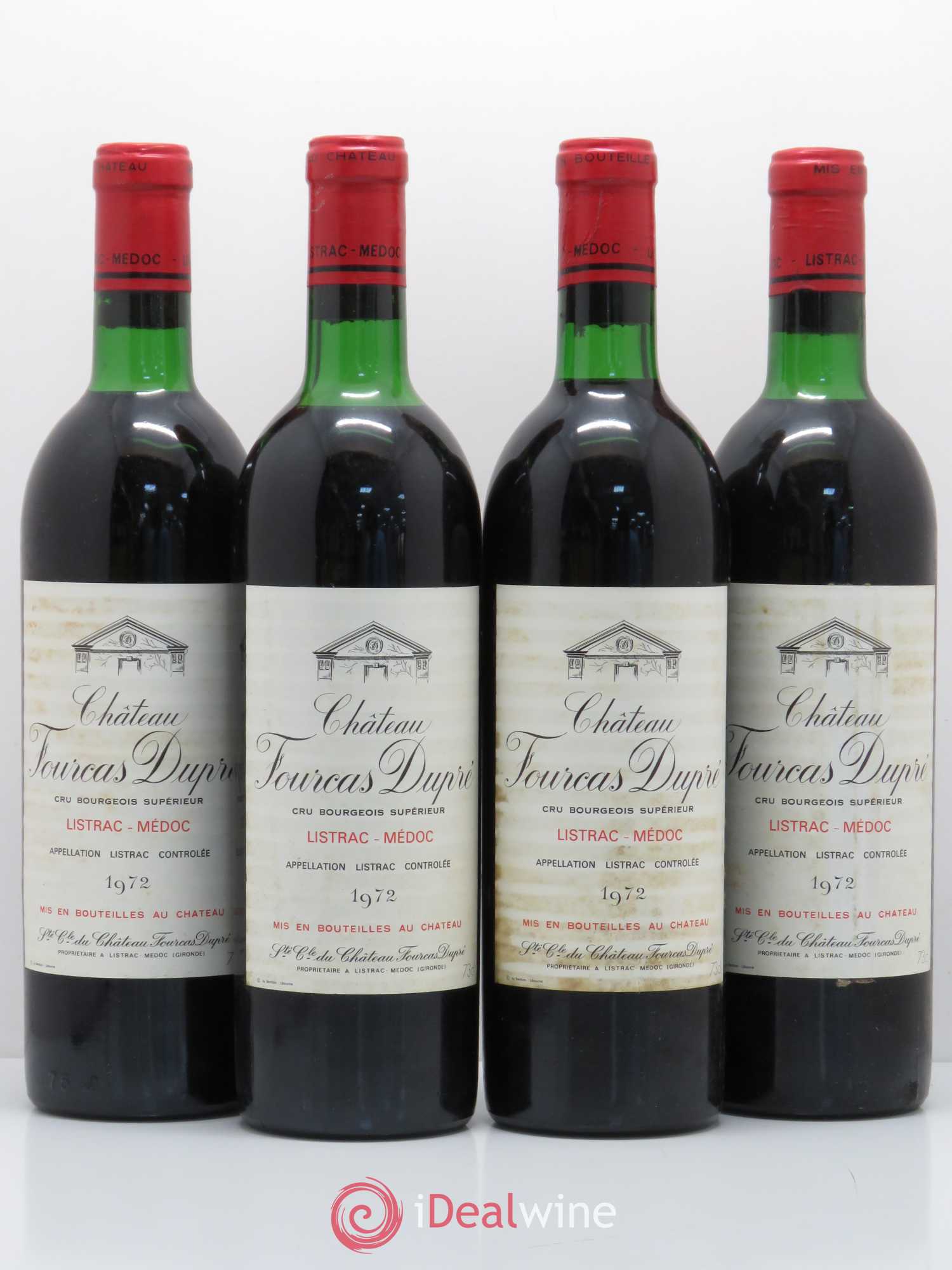Château Fourcas Dupré 1972 - Lot de 4 bouteilles - 0