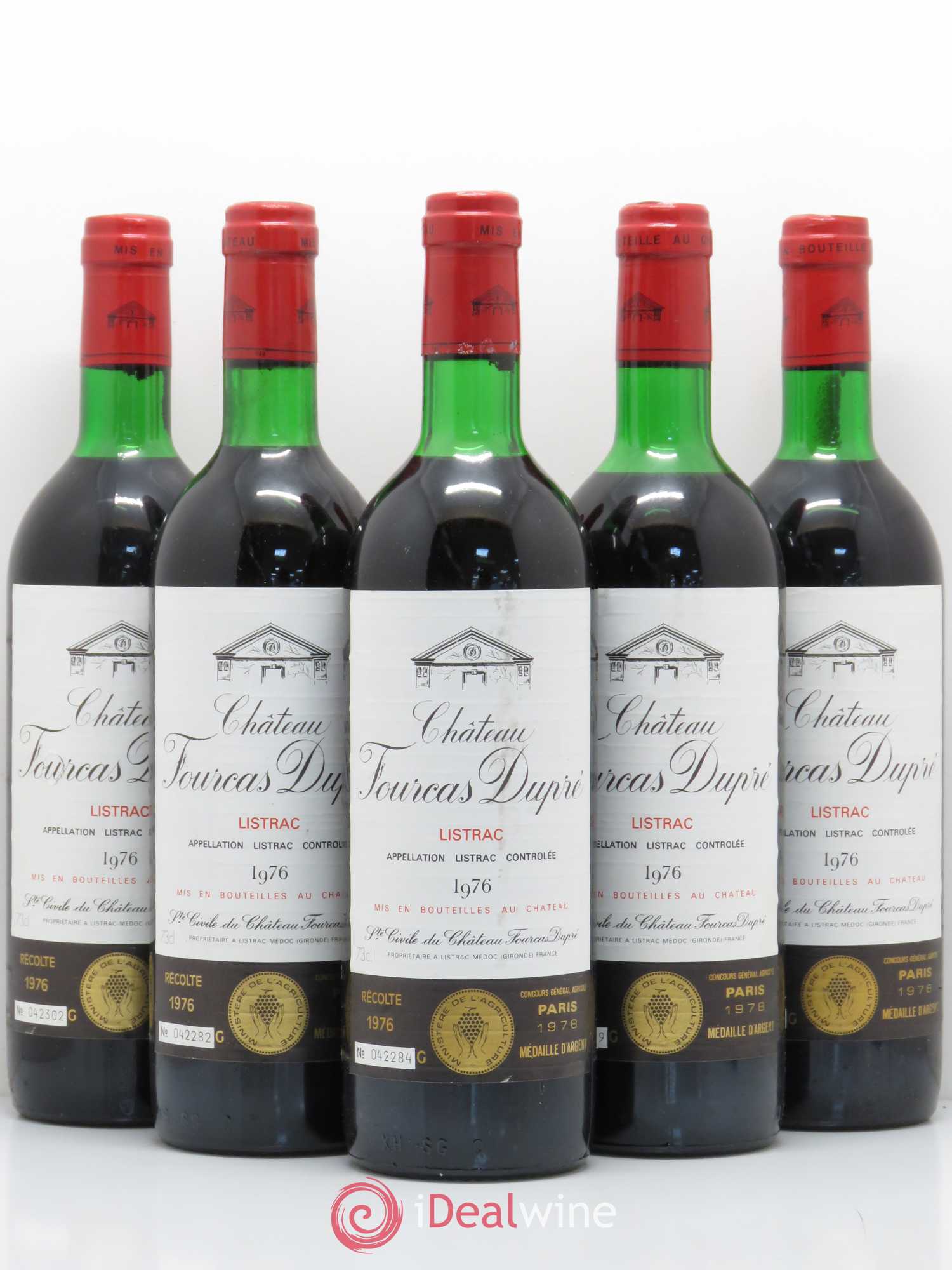 Château Fourcas Dupré 1976 - Lot de 5 bouteilles - 0
