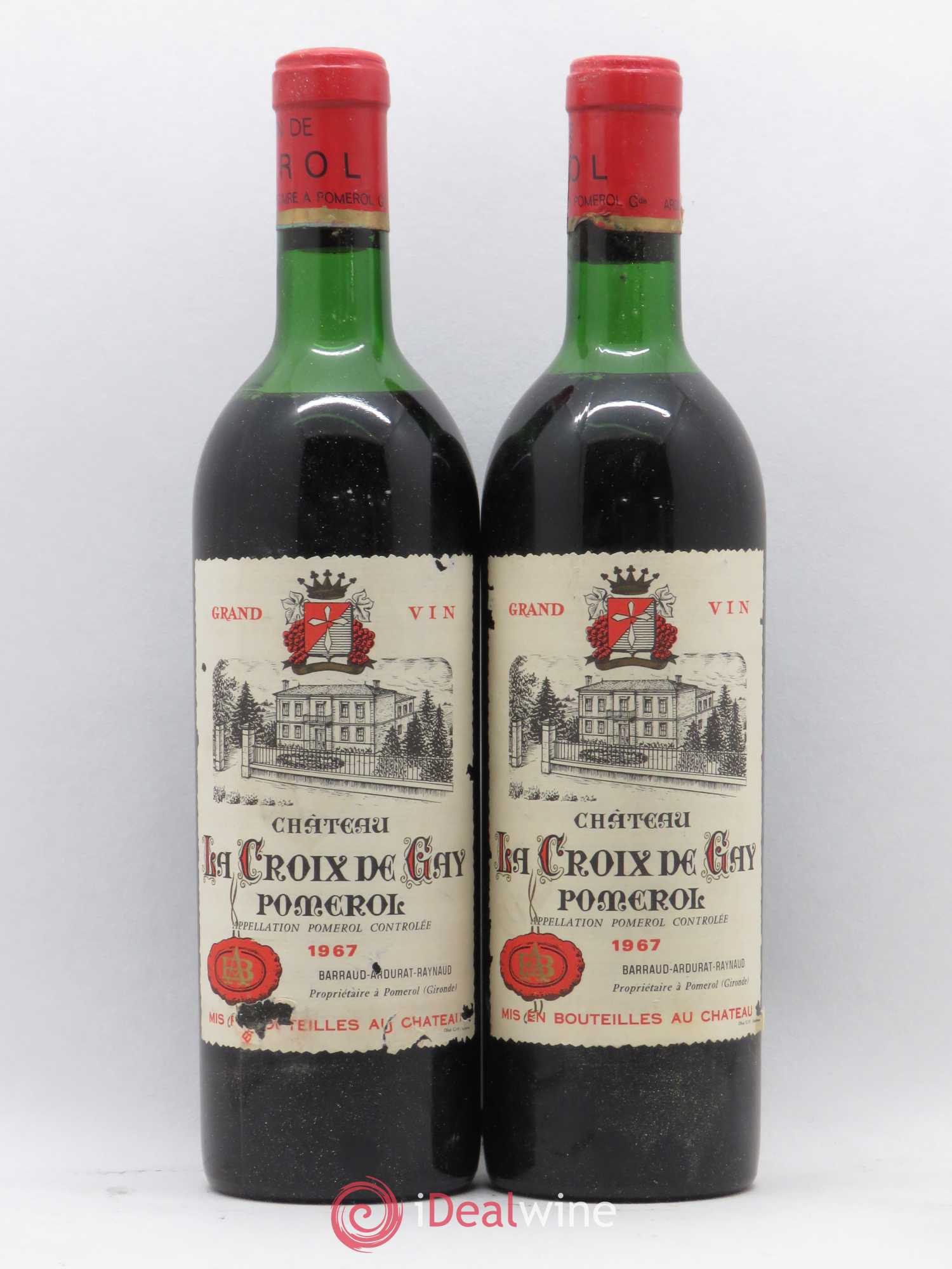 Château la Croix de Gay 1967 - Lotto di 2 bottiglie - 0