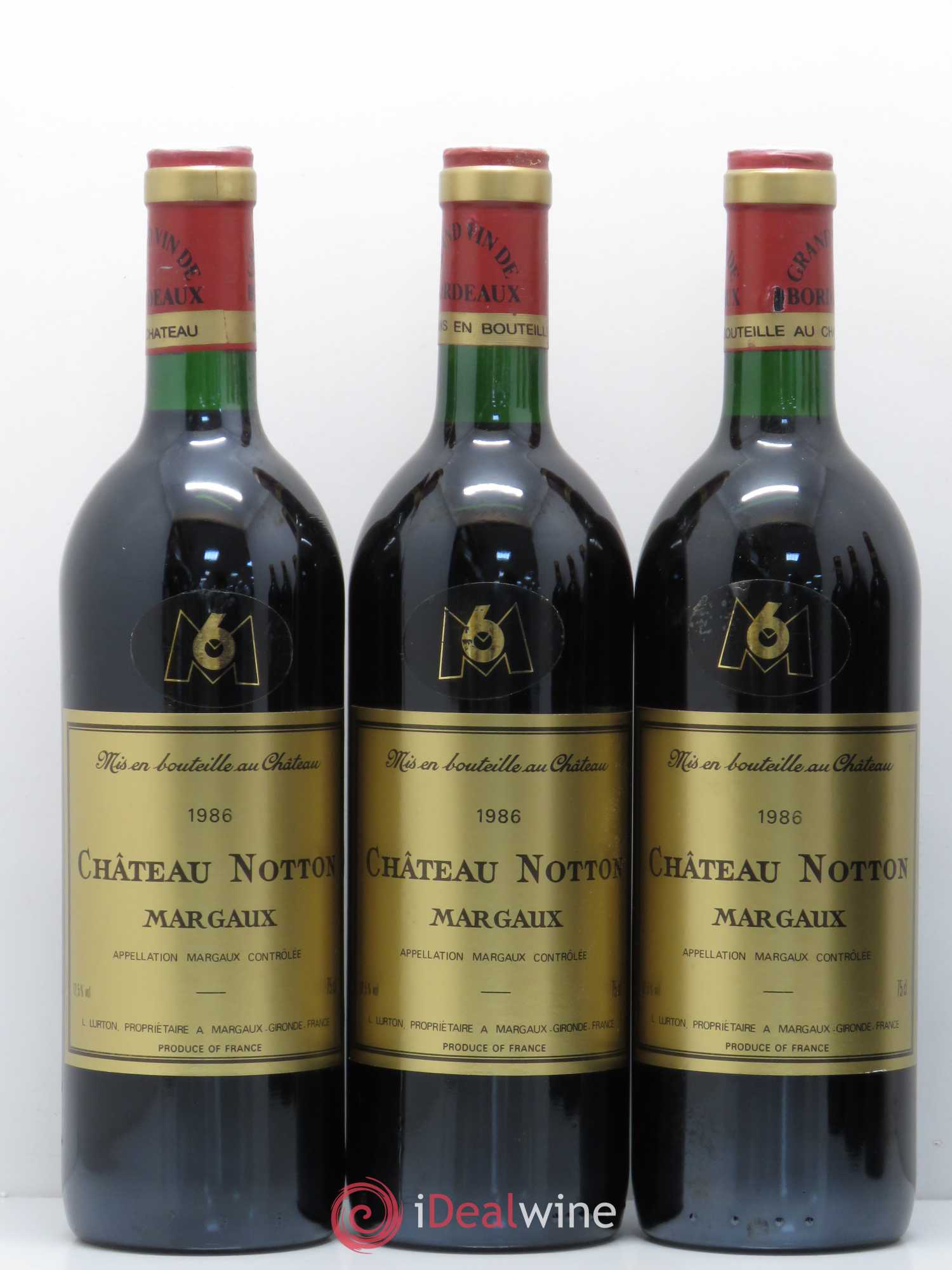 Bordeaux Château Notton 1986 - Posten von 6 Flaschen - 1