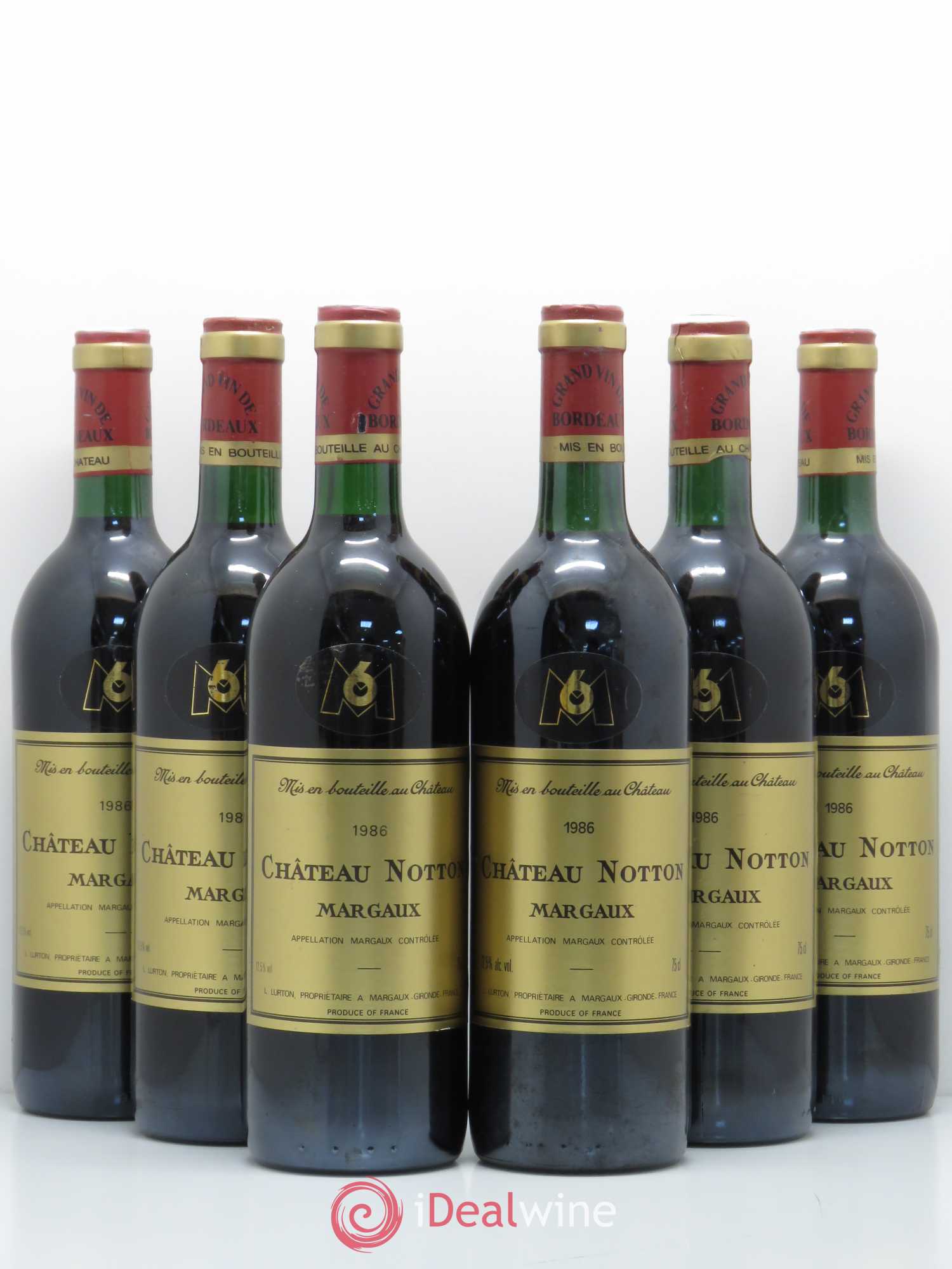 Bordeaux Château Notton 1986 - Posten von 6 Flaschen - 0
