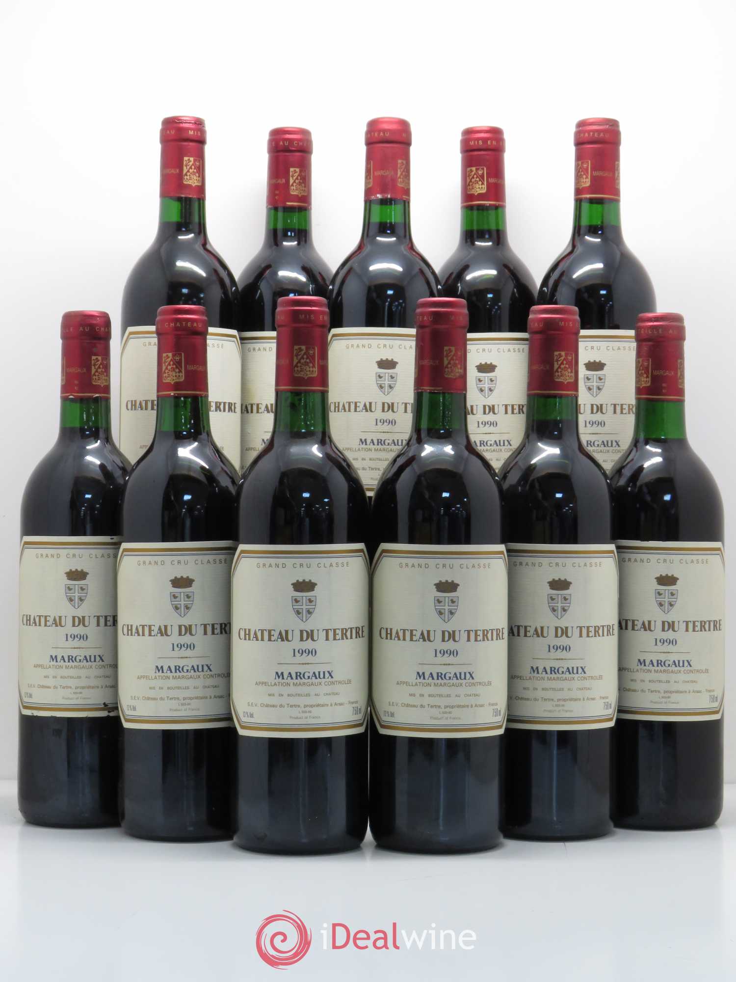 Château du Tertre 5ème Grand Cru Classé 1990 - Lot de 11 bouteilles - 0