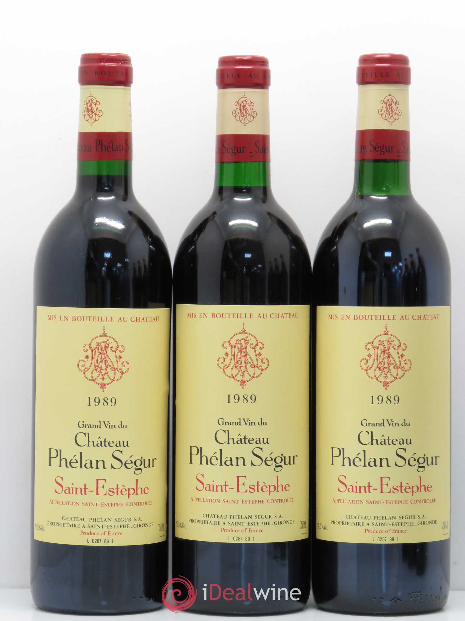 Château Phélan Ségur 1989 - Lot de 6 bouteilles - 1