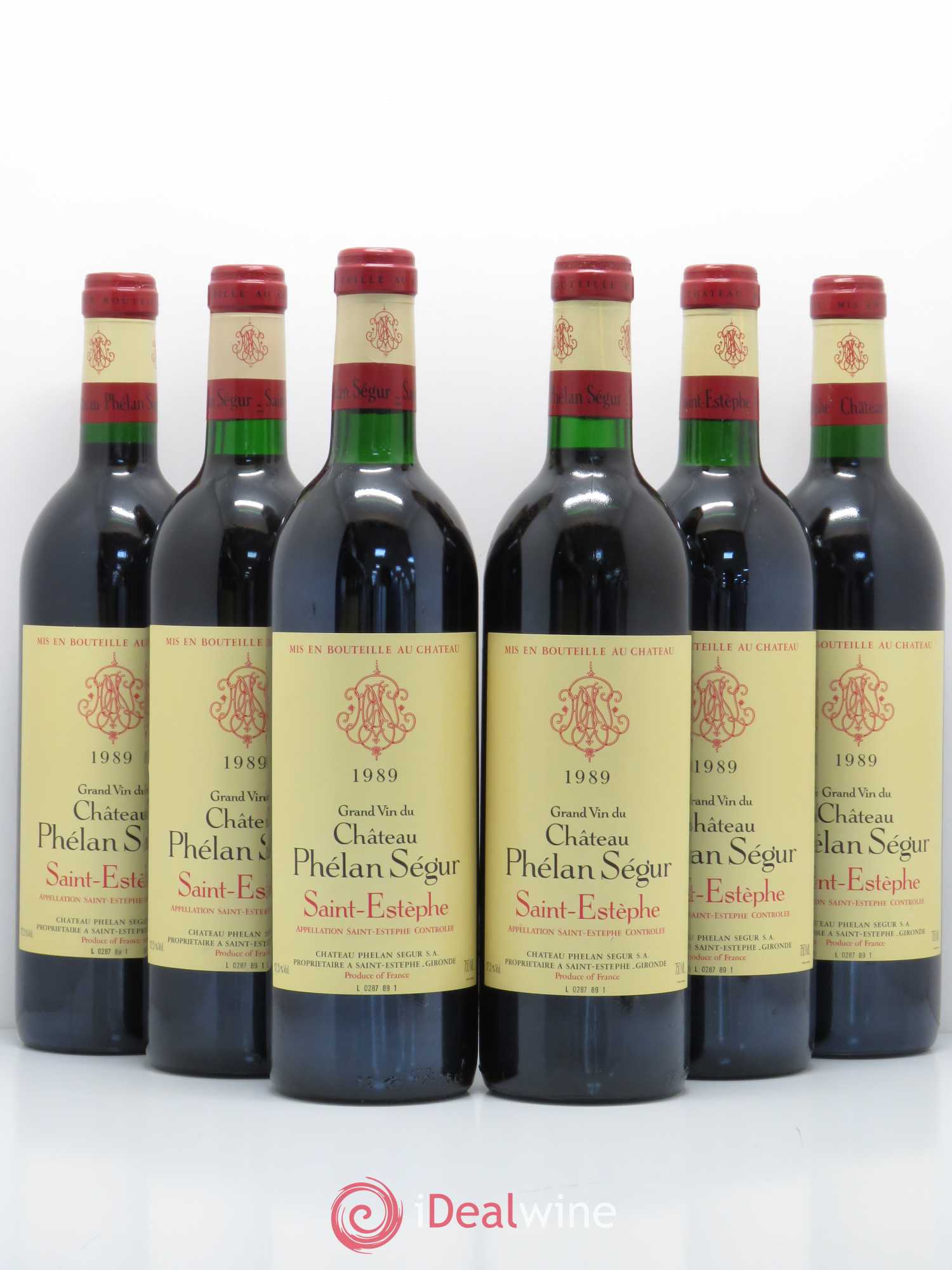 Château Phélan Ségur 1989 - Lot de 6 bouteilles - 0