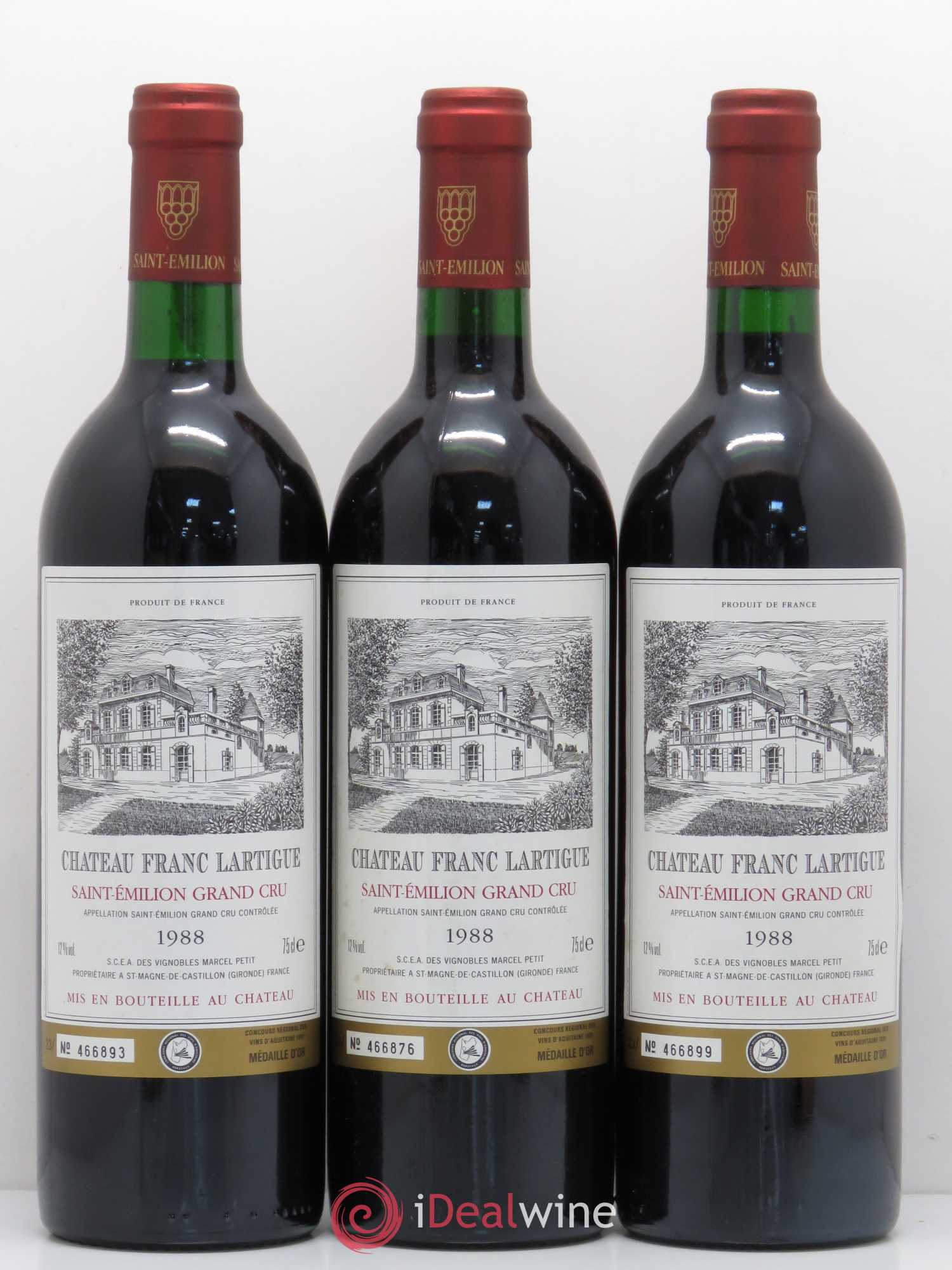 Saint-Émilion Grand Cru Château Franc Lartigue 1988 - Lot of 12 bottles - 4