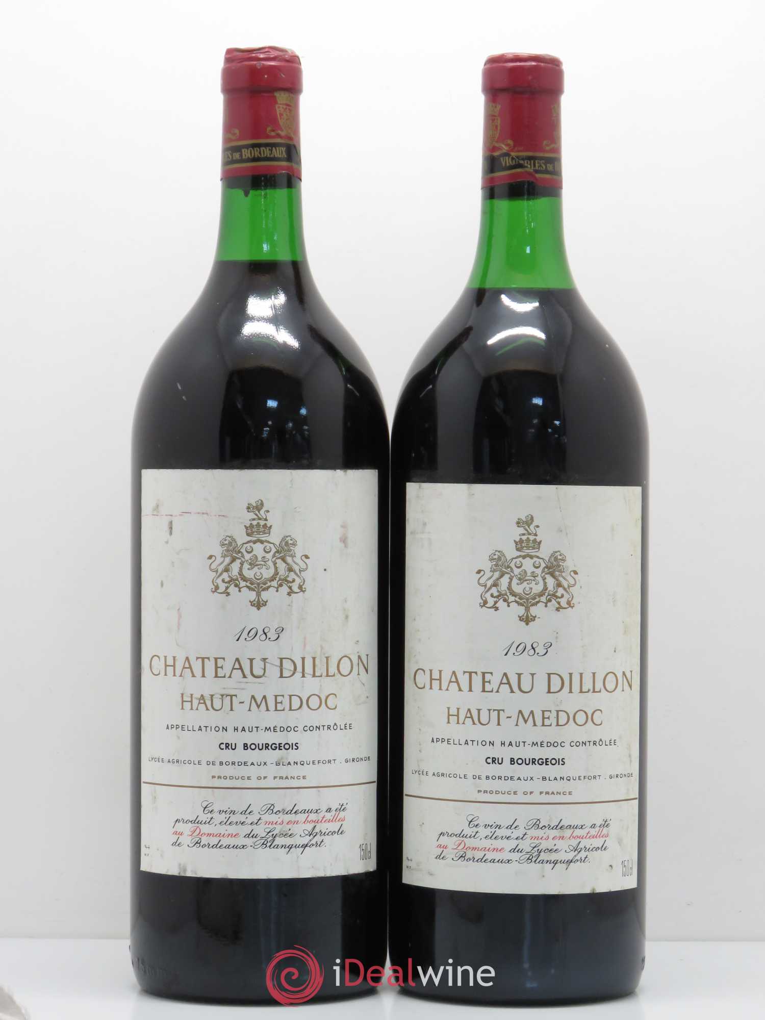 Château Dillon Cru Bourgeois 1983 - Lot de 2 magnums - 0