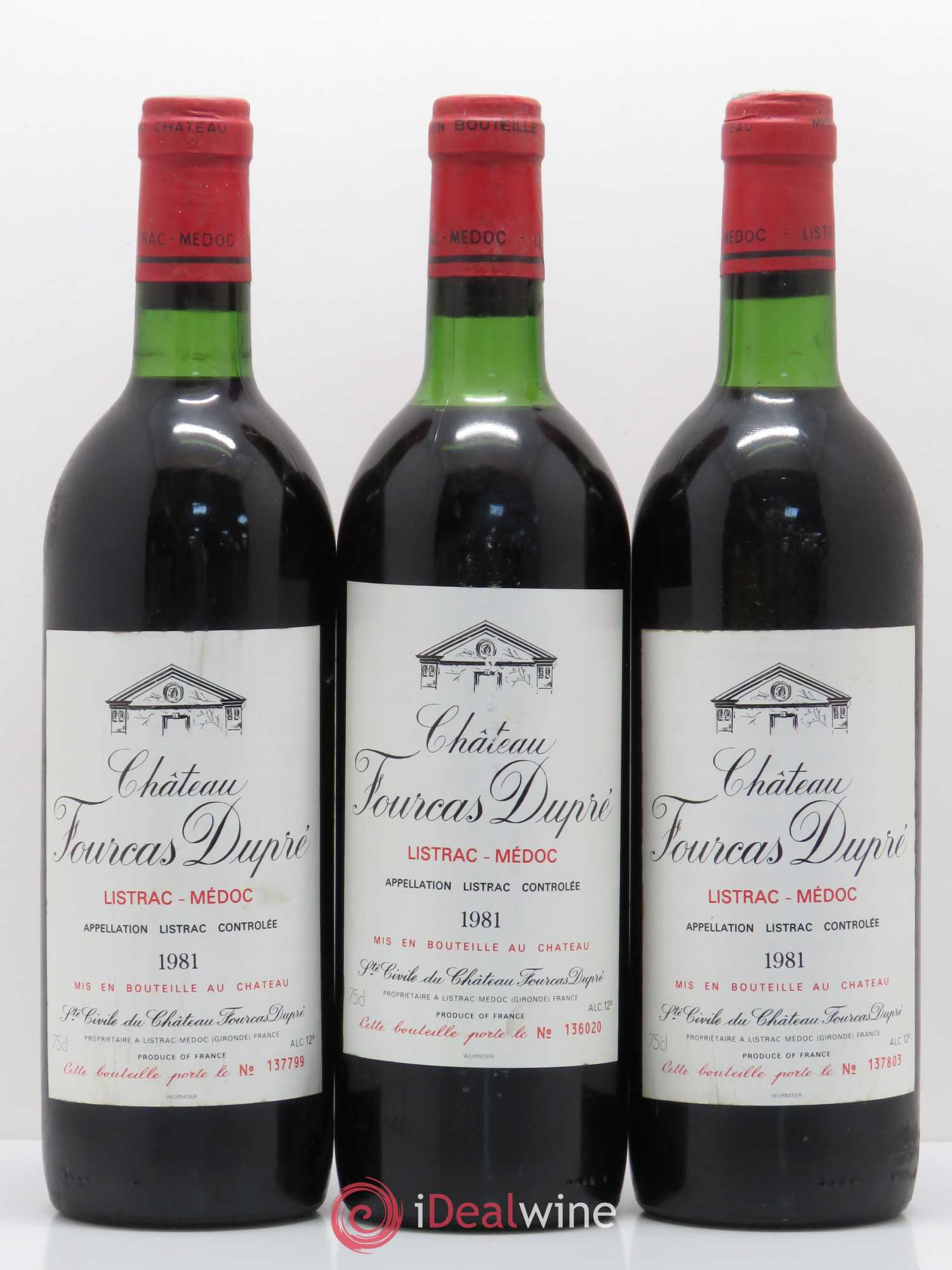 Château Fourcas Dupré  (sans prix de réserve) 1981 - Lot de 12 bouteilles - 2