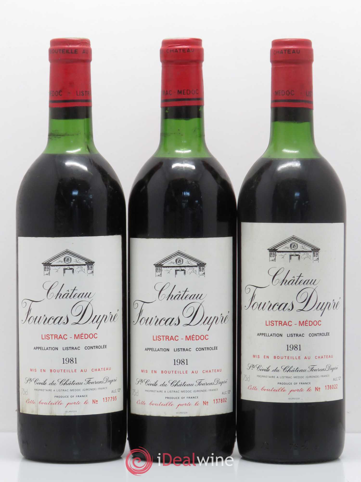 Château Fourcas Dupré  (sans prix de réserve) 1981 - Lot de 12 bouteilles - 3