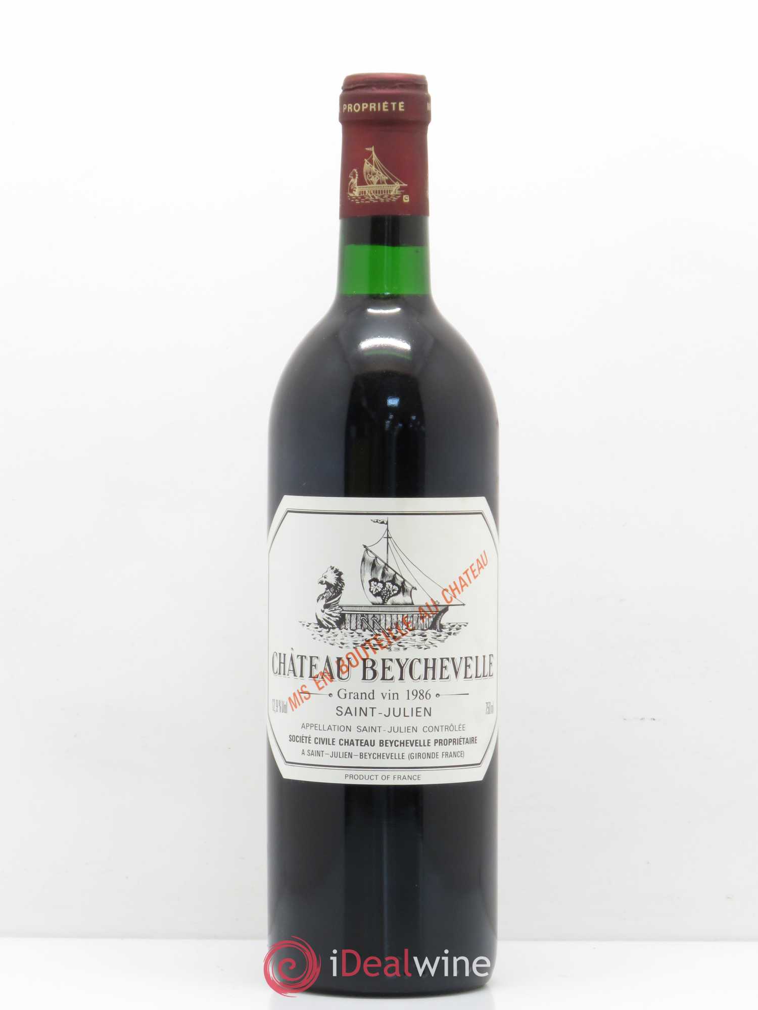 Château Beychevelle 4ème Grand Cru Classé 1986 - Lot de 1 bouteille - 0
