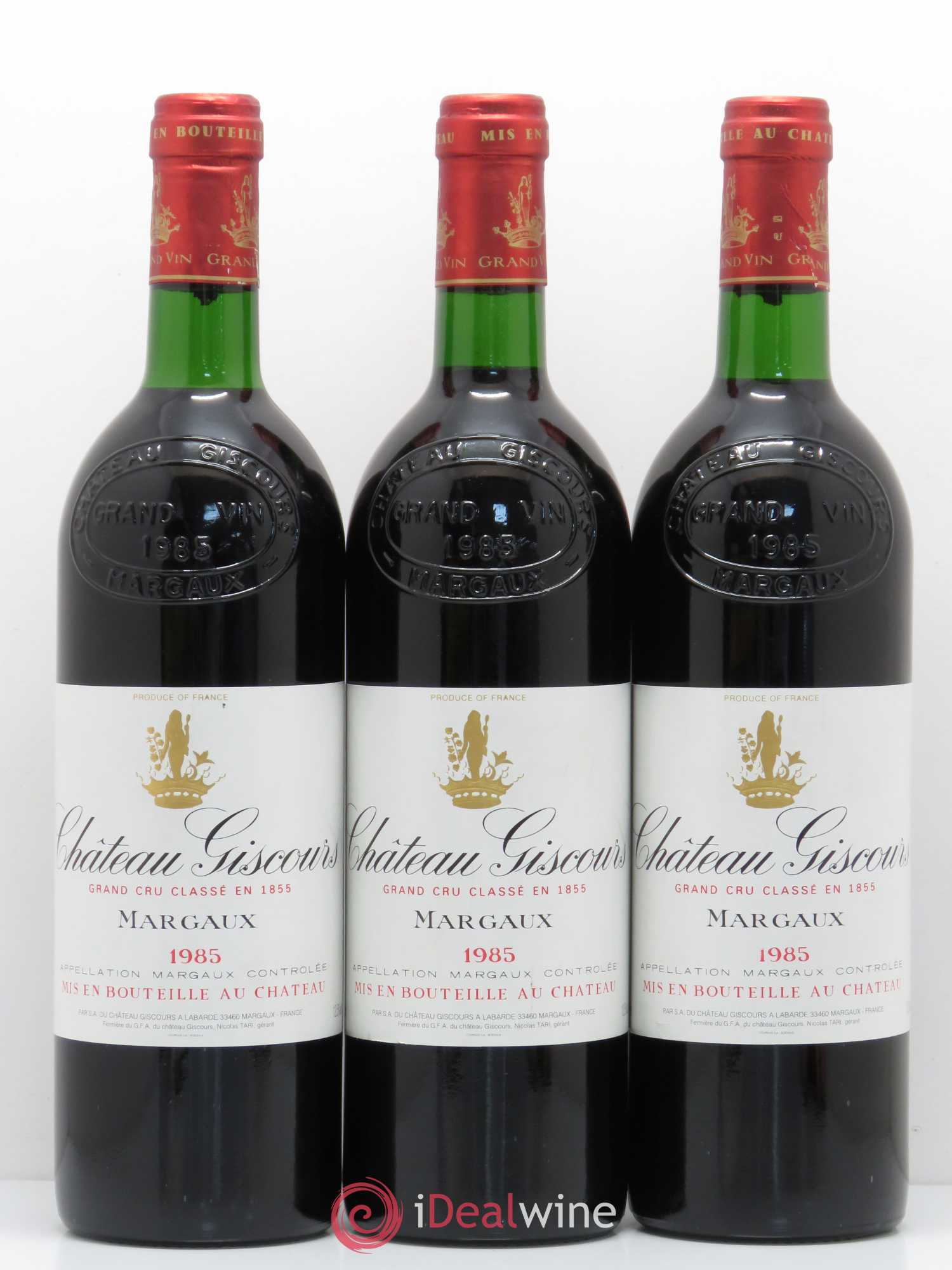 Château Giscours 3ème Grand Cru Classé 1985 - Lot de 3 bouteilles - 0
