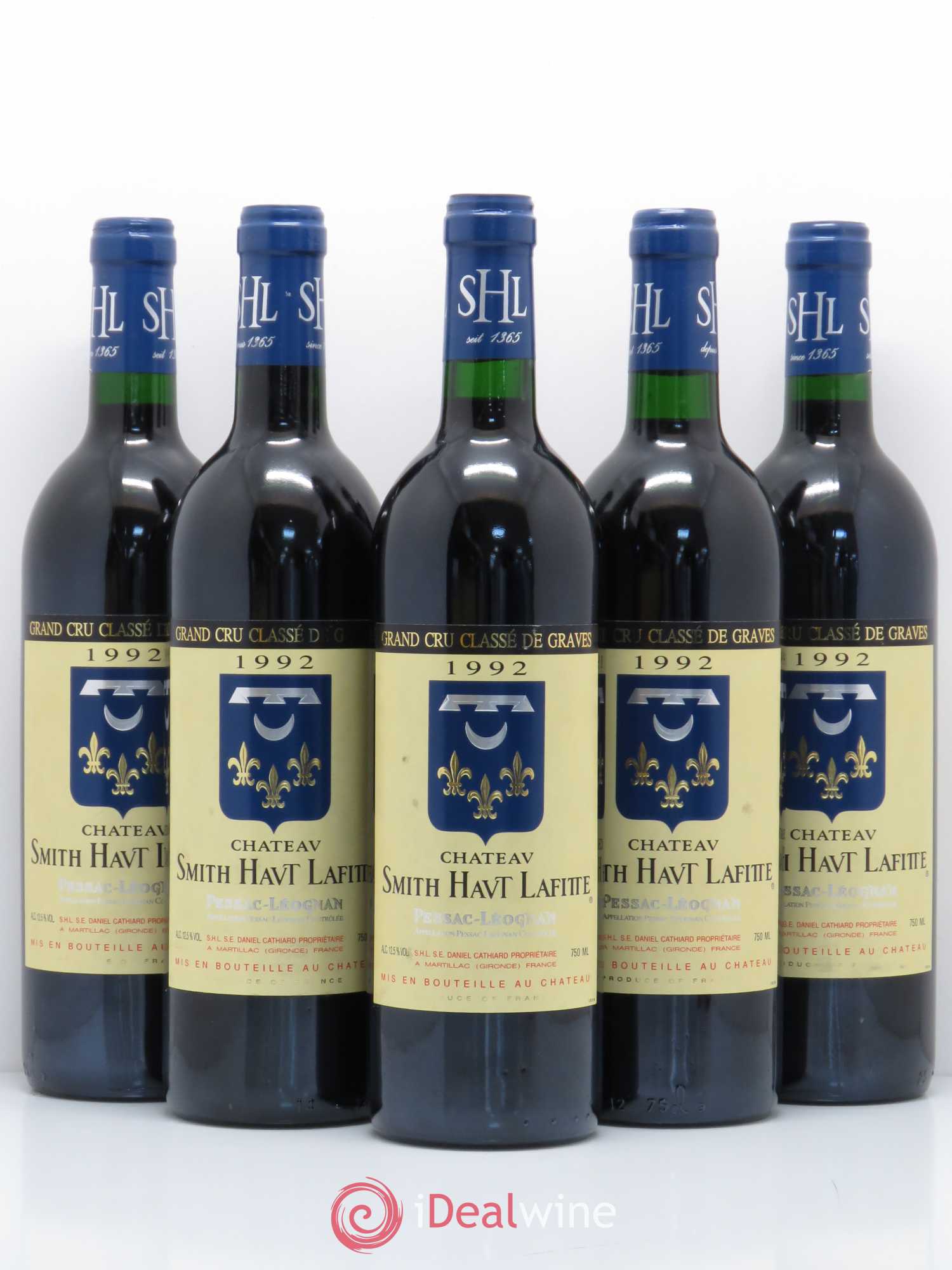 Château Smith Haut Lafitte Cru Classé de Graves 1992 - Lot de 5 bouteilles - 0