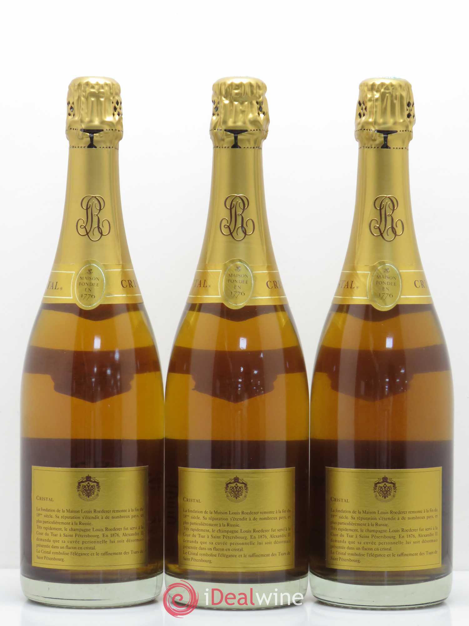 Cristal Louis Roederer 1986 - Lot de 3 bouteilles - 1