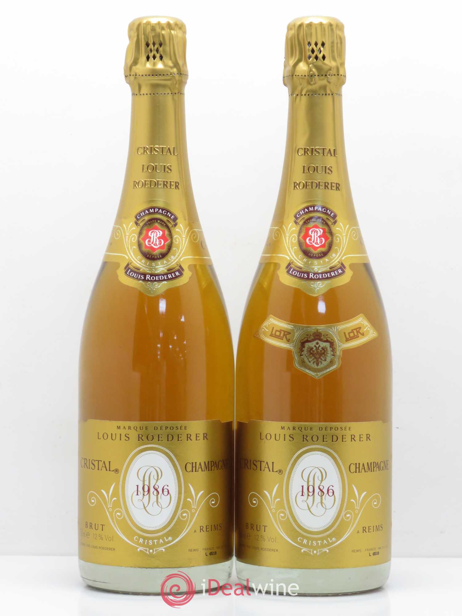 Cristal Louis Roederer 1986 - Lot de 2 bouteilles - 0
