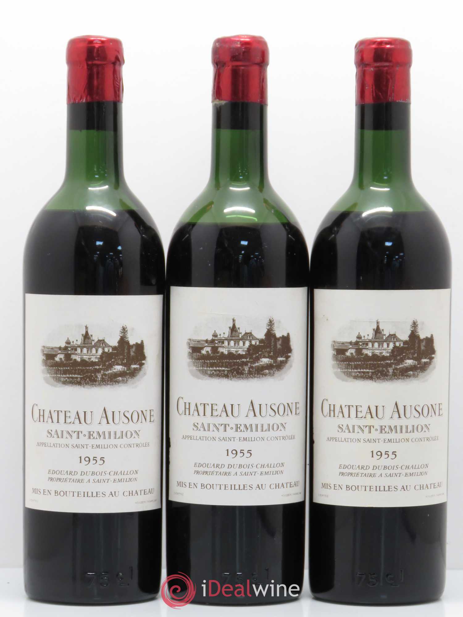 Château Ausone 1er Grand Cru Classé A 1955 - Lot de 3 bouteilles - 0
