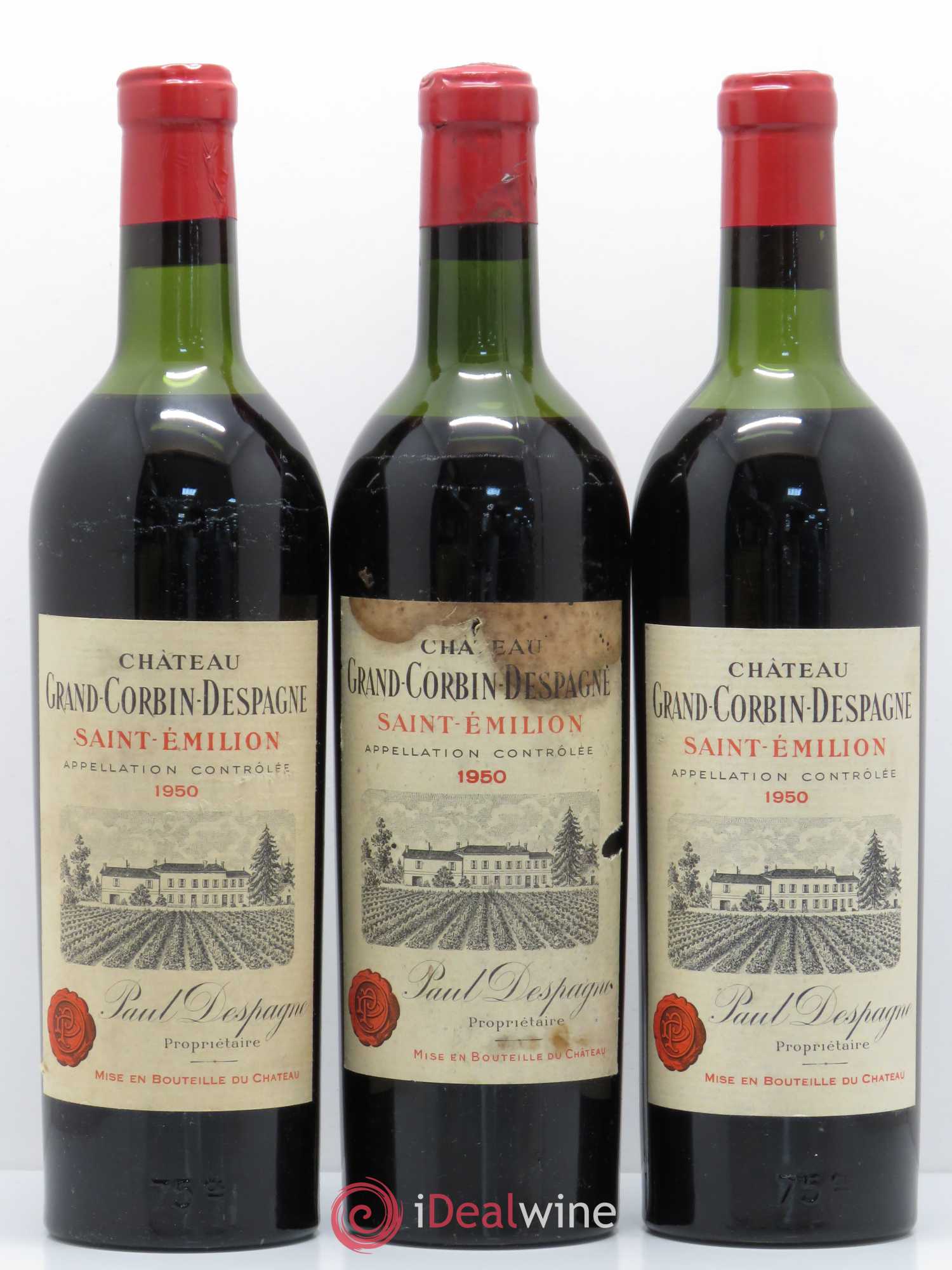 Château Grand Corbin Despagne Grand Cru Classé 1950 - Lot de 12 bouteilles - 4