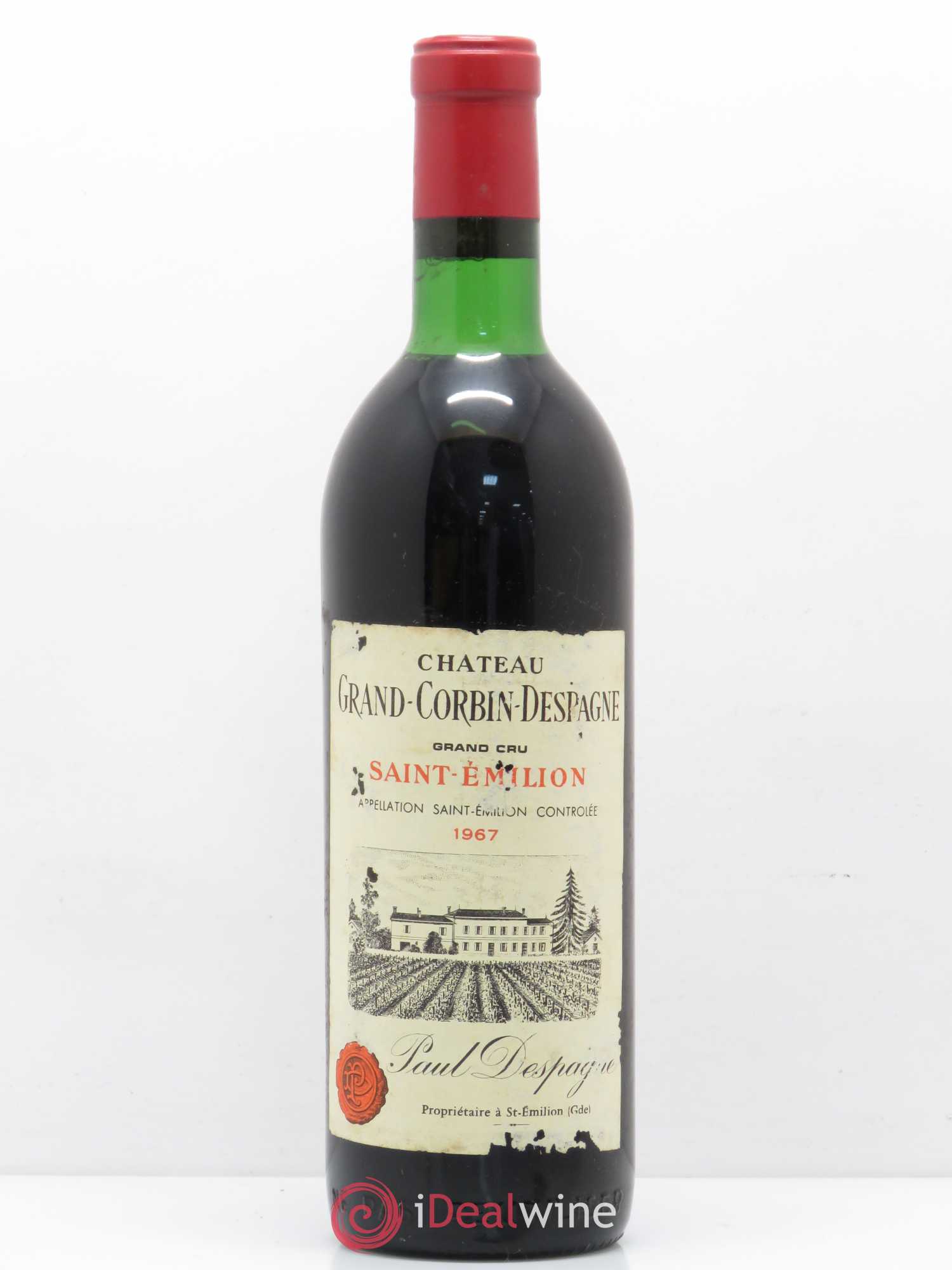 Château Grand Corbin Despagne Grand Cru Classé 1967 - Lot de 1 bouteille - 0