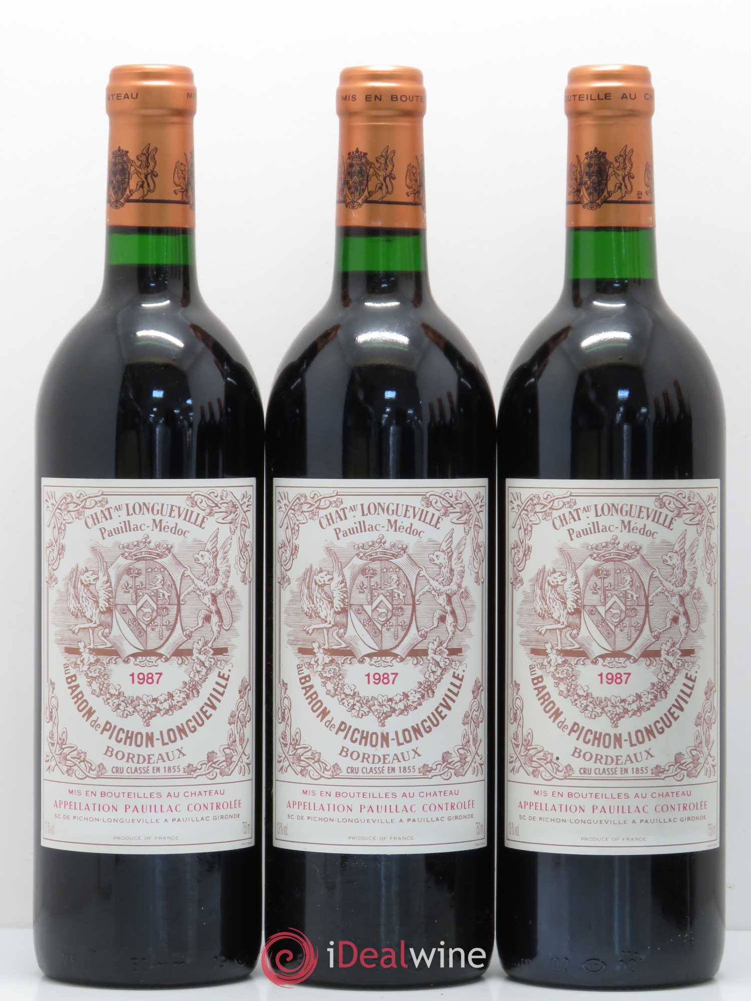 Pichon Longueville Baron 2ème Grand Cru Classé 1987 - Lotto di 6 bottiglie - 1