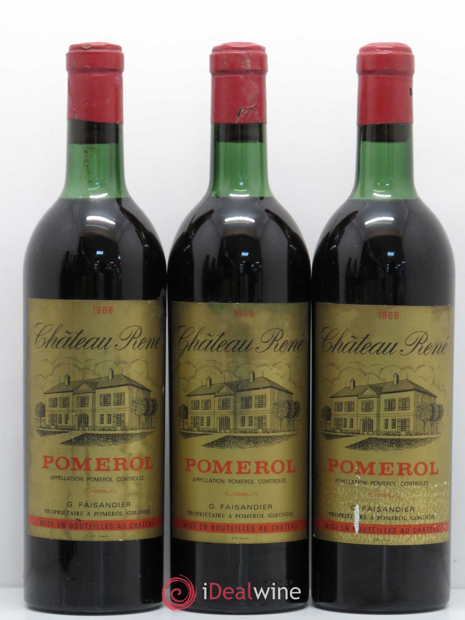 Pomerol Château René (sans prix de réserve) 1966 - Lot de 6 bouteilles - 2