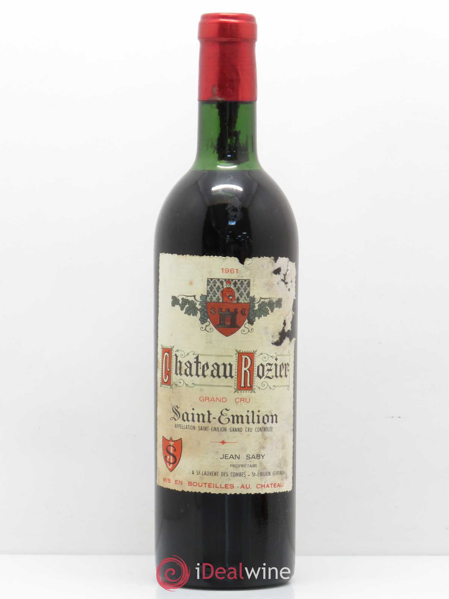 Saint-Émilion Grand Cru Château Rozier 1961 - Lot de 1 bouteille - 0
