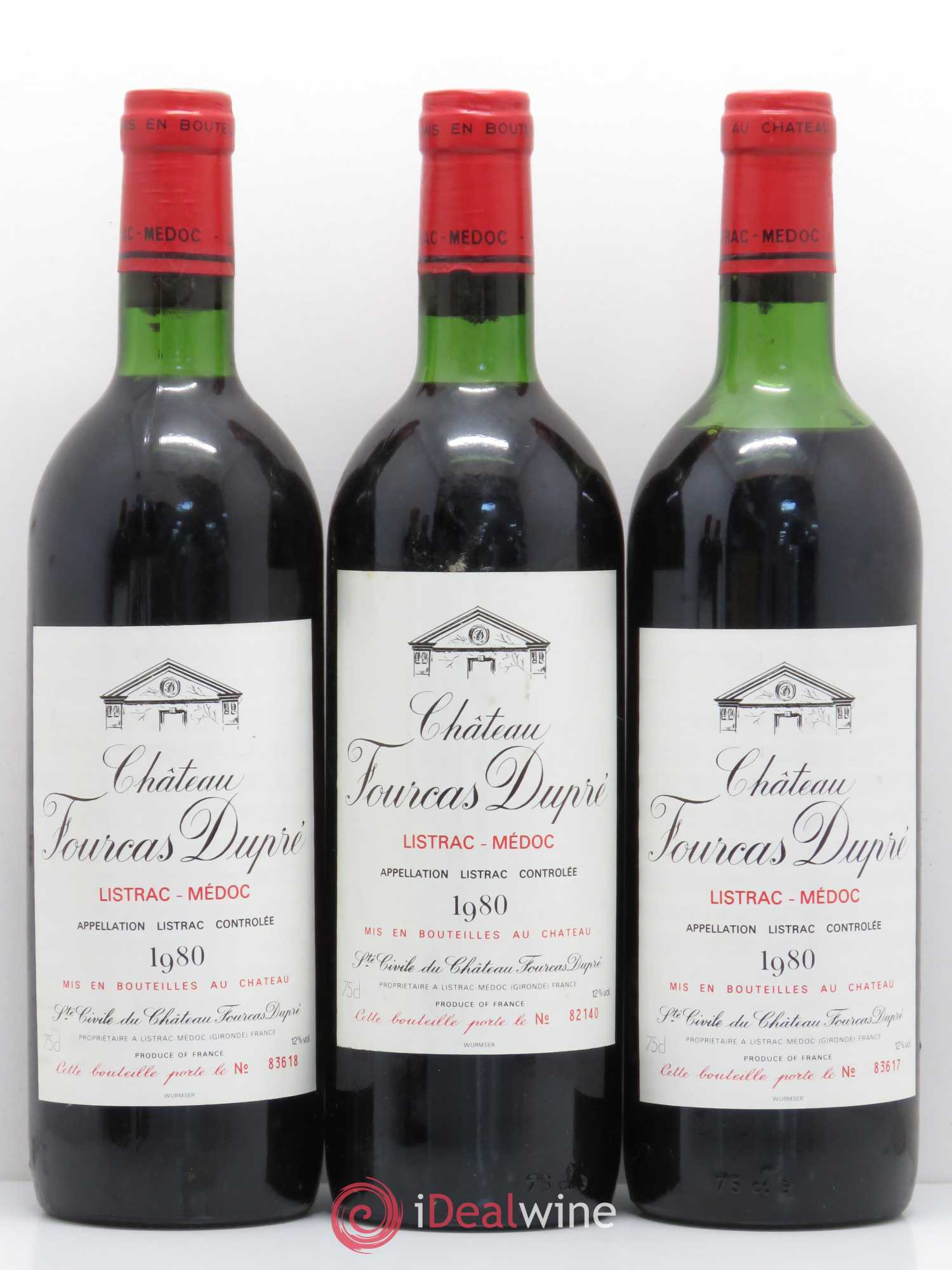 Château Fourcas Dupré 1980 - Lot de 5 bouteilles - 1