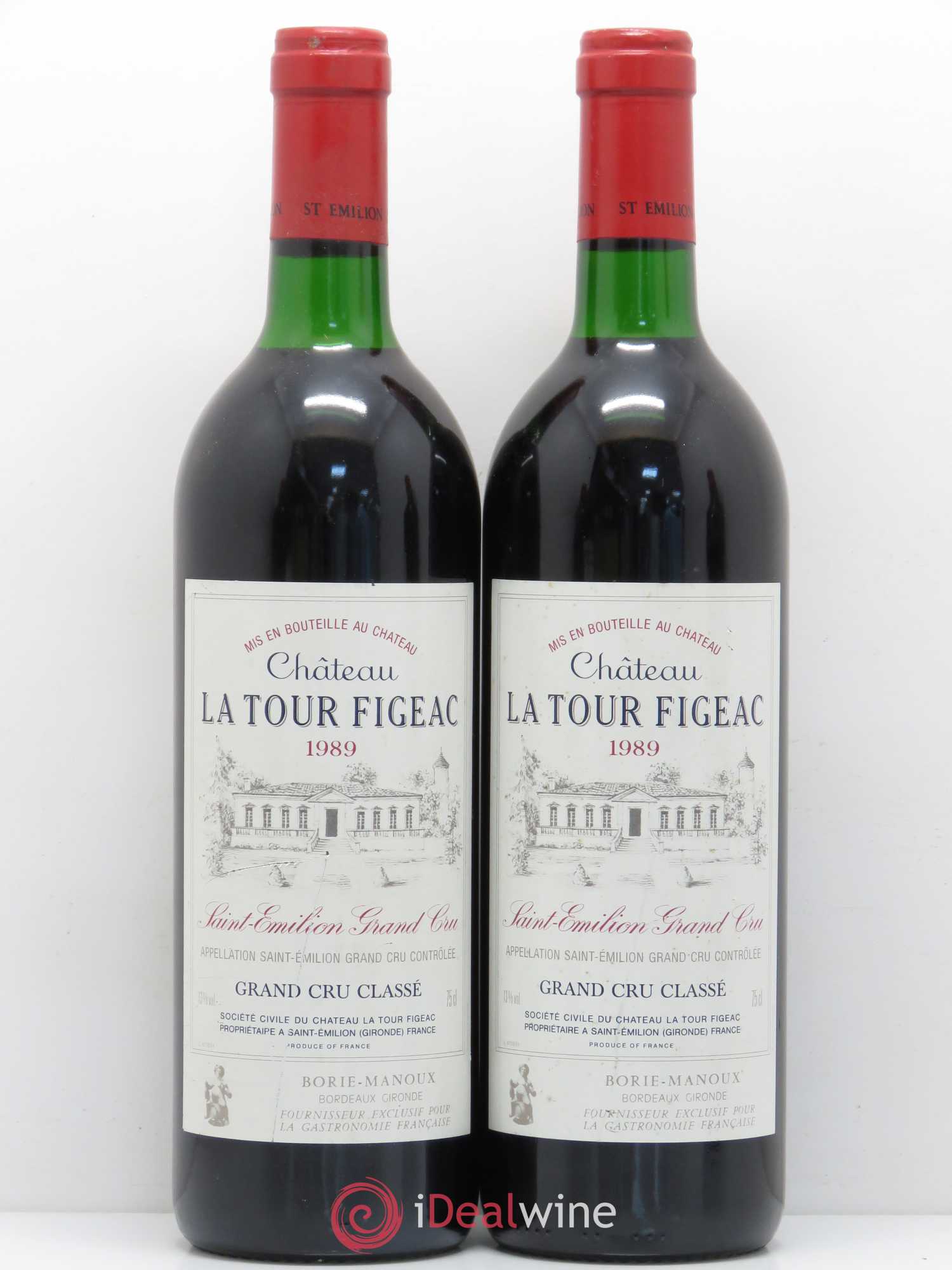 Château la Tour Figeac Grand Cru Classé 1989 - Lot de 5 bouteilles - 2