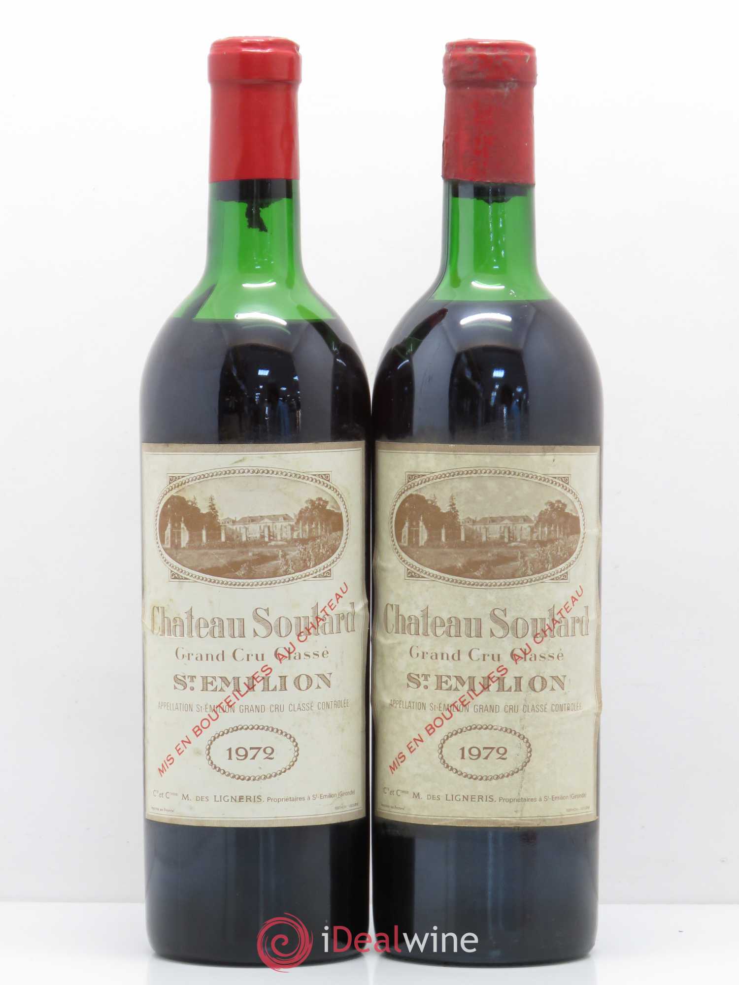 Château Soutard Grand Cru Classé 1972 - Lot de 2 bouteilles - 0