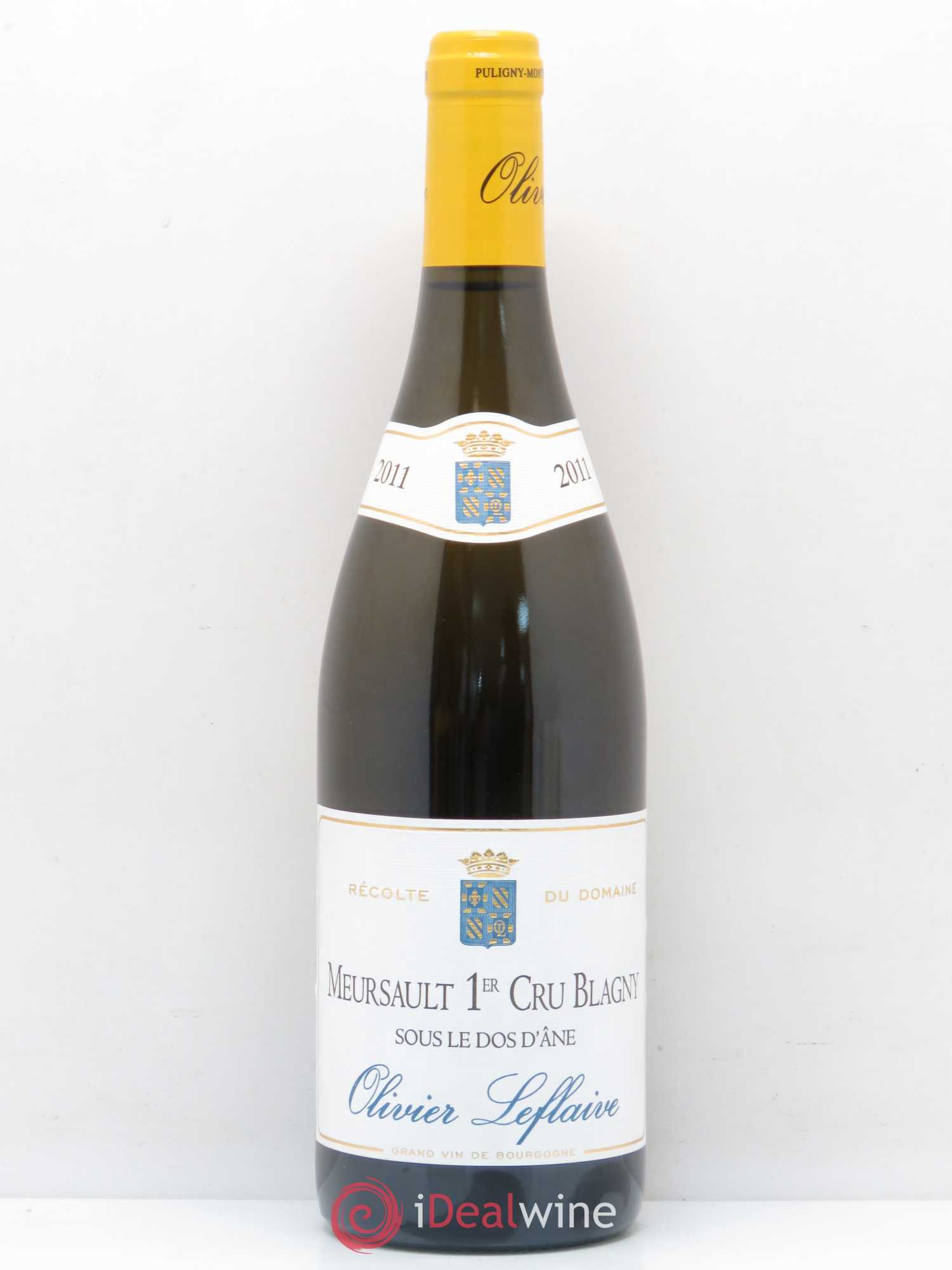 Meursault 1er Cru Blagny Sous le dos d'âne Domaine Olivier Leflaive 2011 - Posten von 1 Flasche - 0