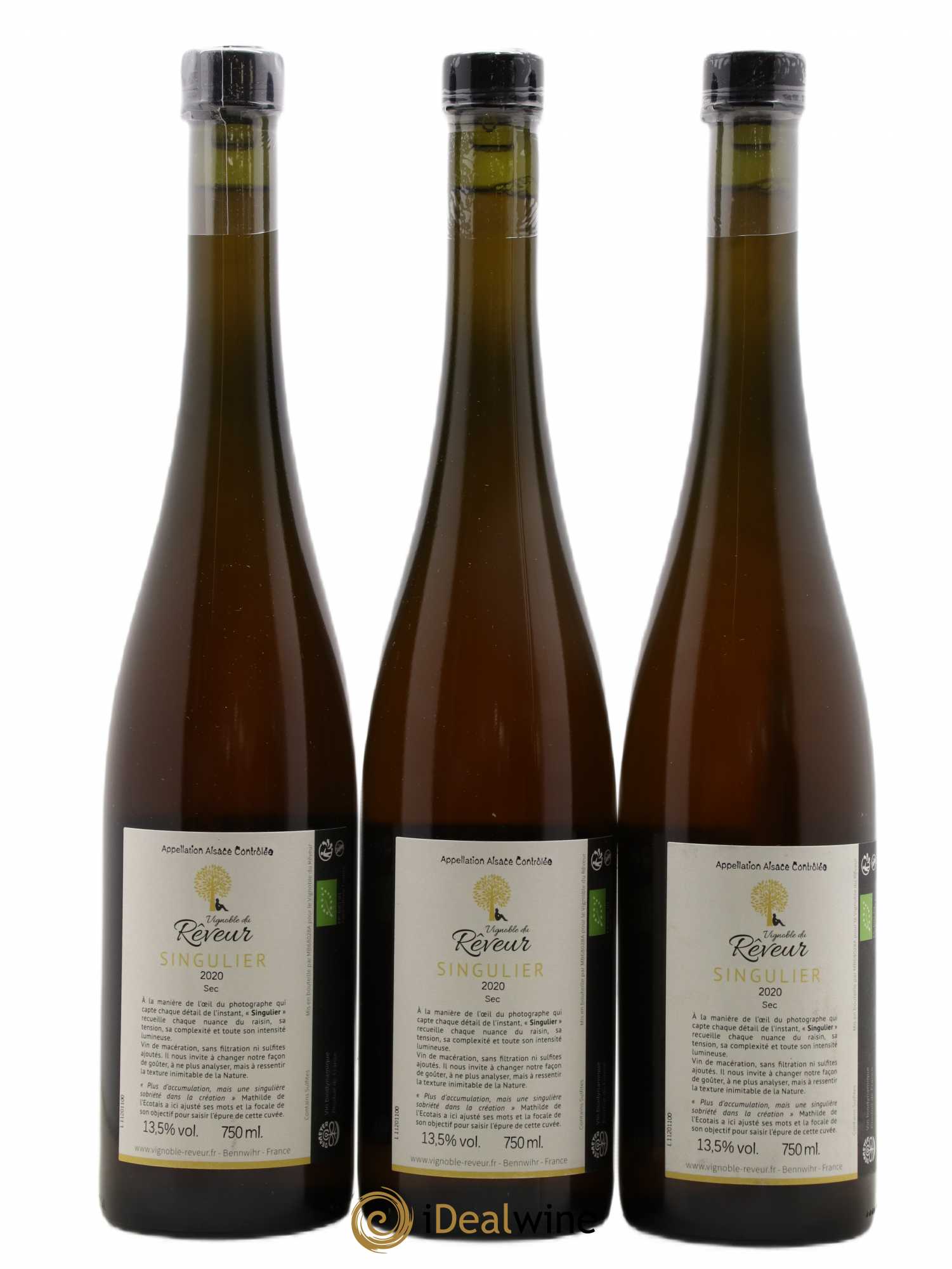 Alsace Singulier Vignoble du Rêveur 2020 - Lot de 3 bouteilles - 1