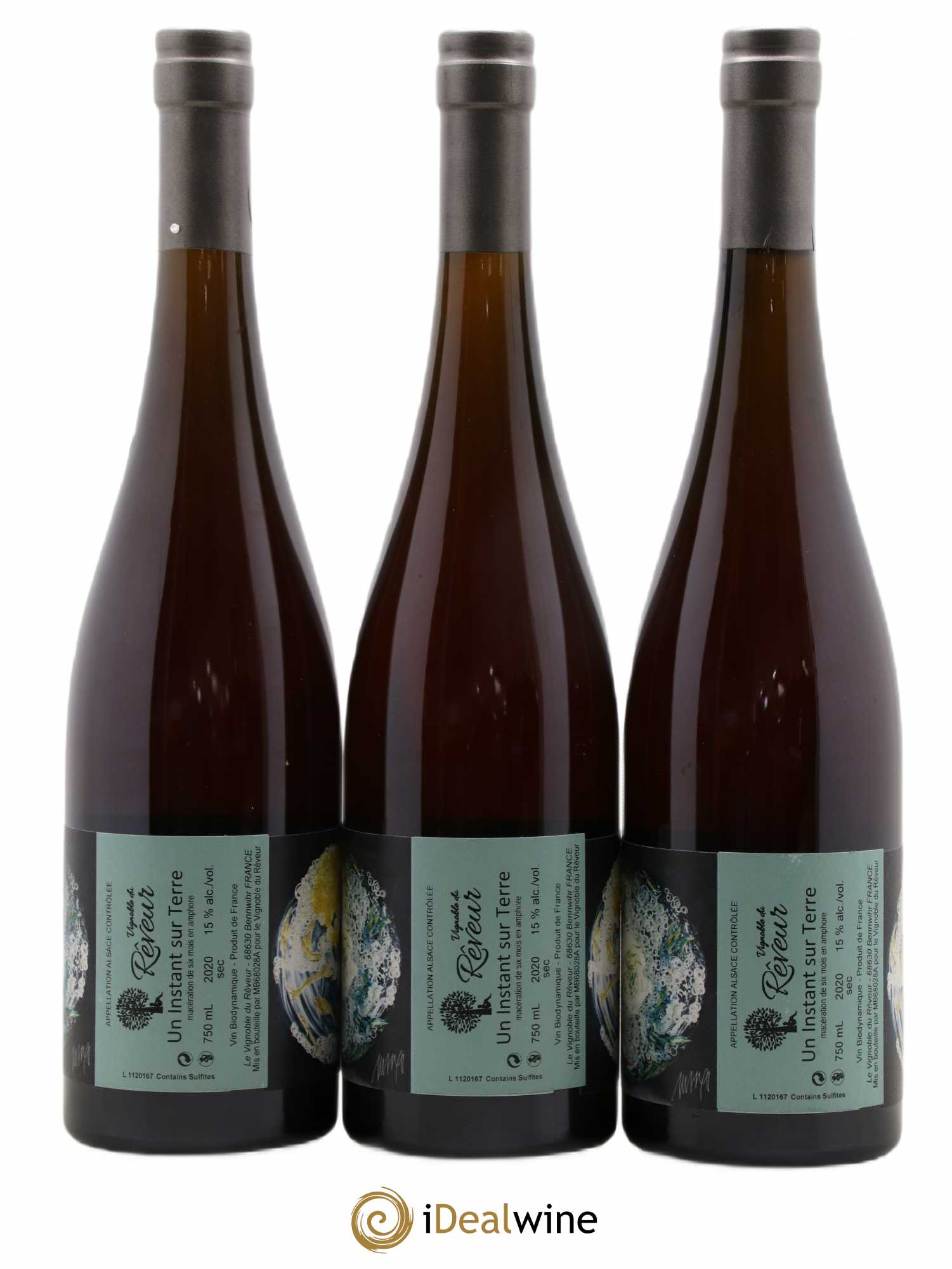 Alsace Un instant sur terre Vignoble du Rêveur 2020 - Lot de 3 bouteilles - 1