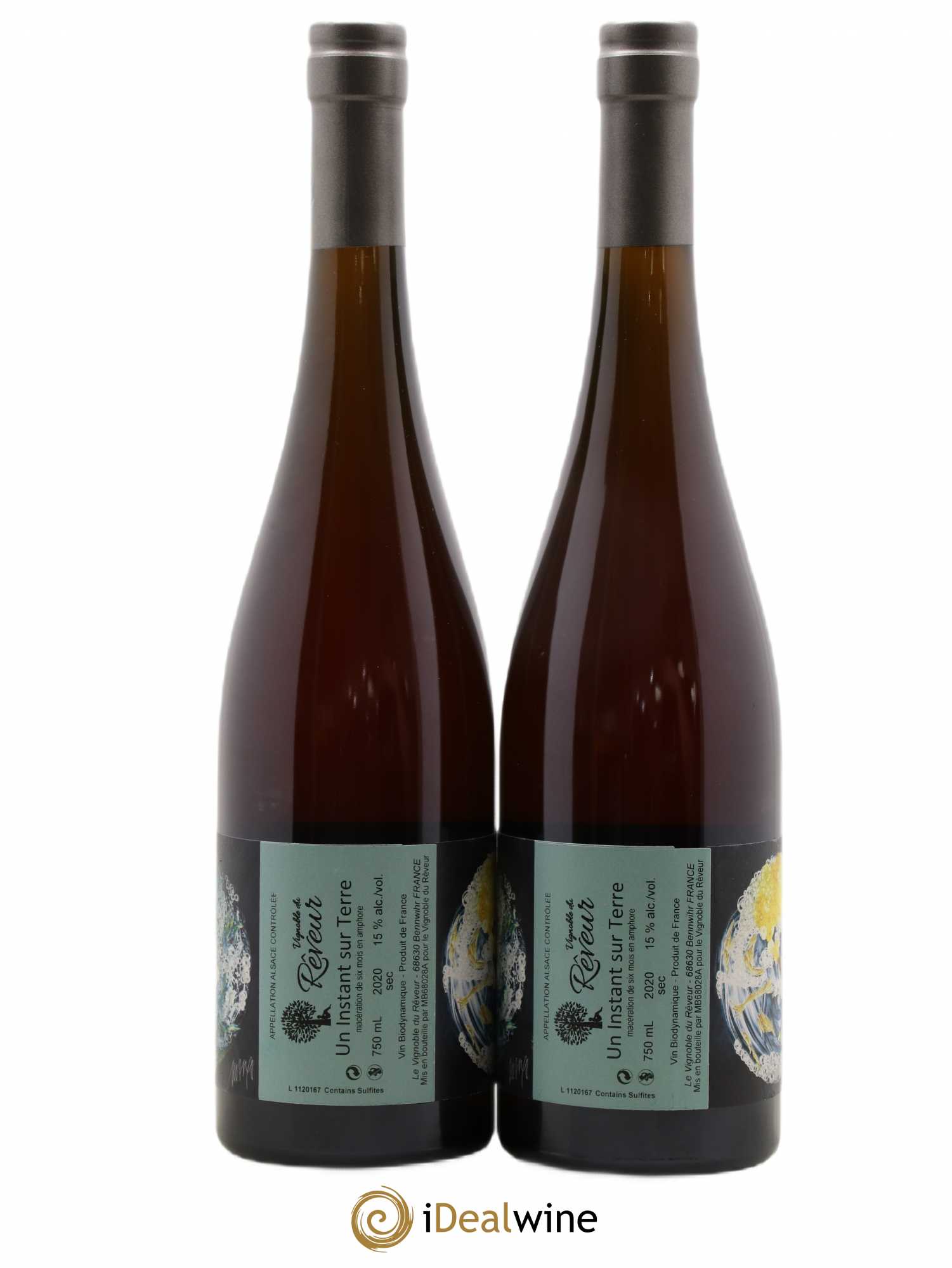 Alsace Un instant sur terre Vignoble du Rêveur 2020 - Lot de 2 bouteilles - 1