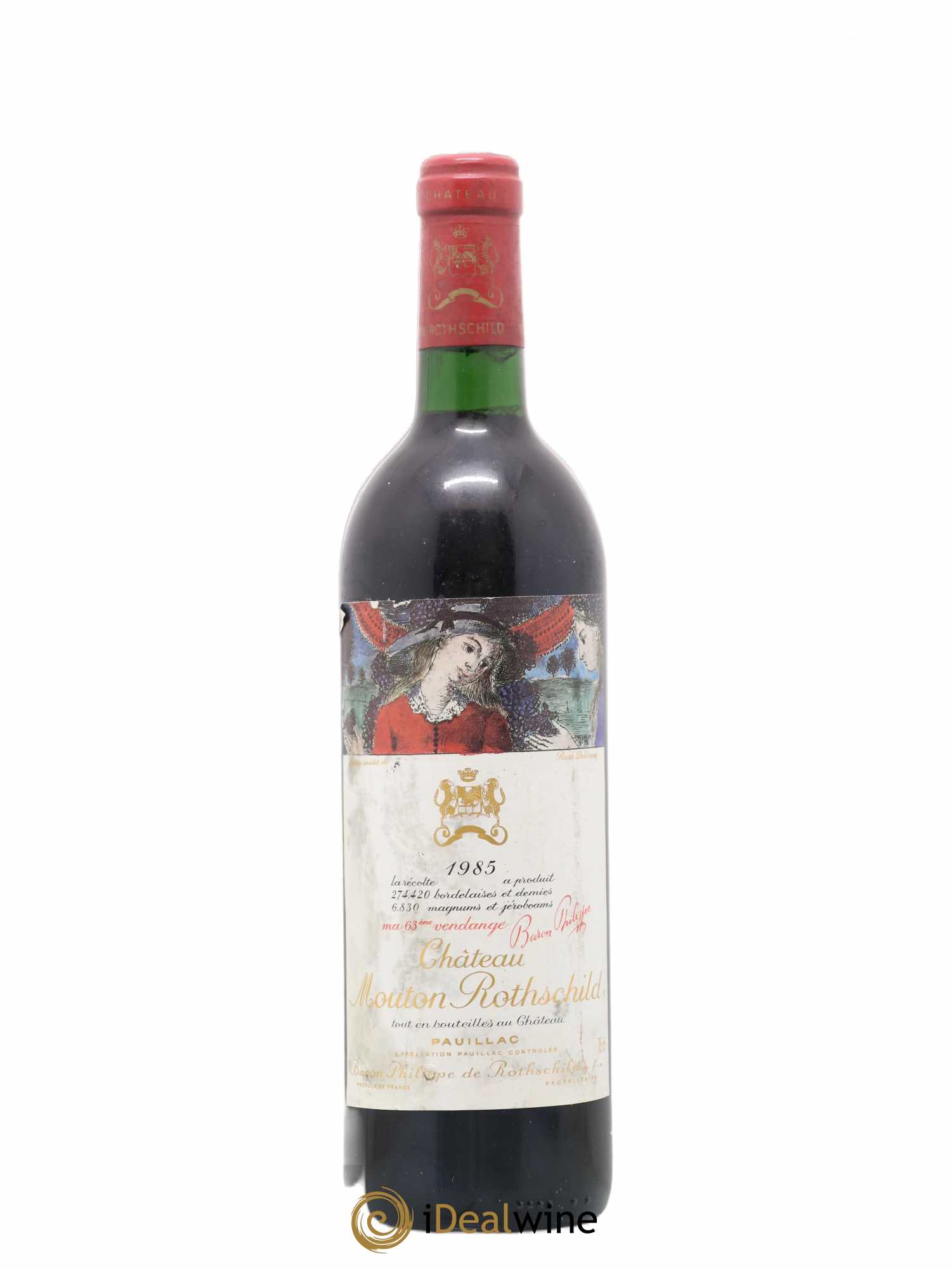 Château Mouton Rothschild 1er Grand Cru Classé 1985 - Lot de 1 bouteille - 0