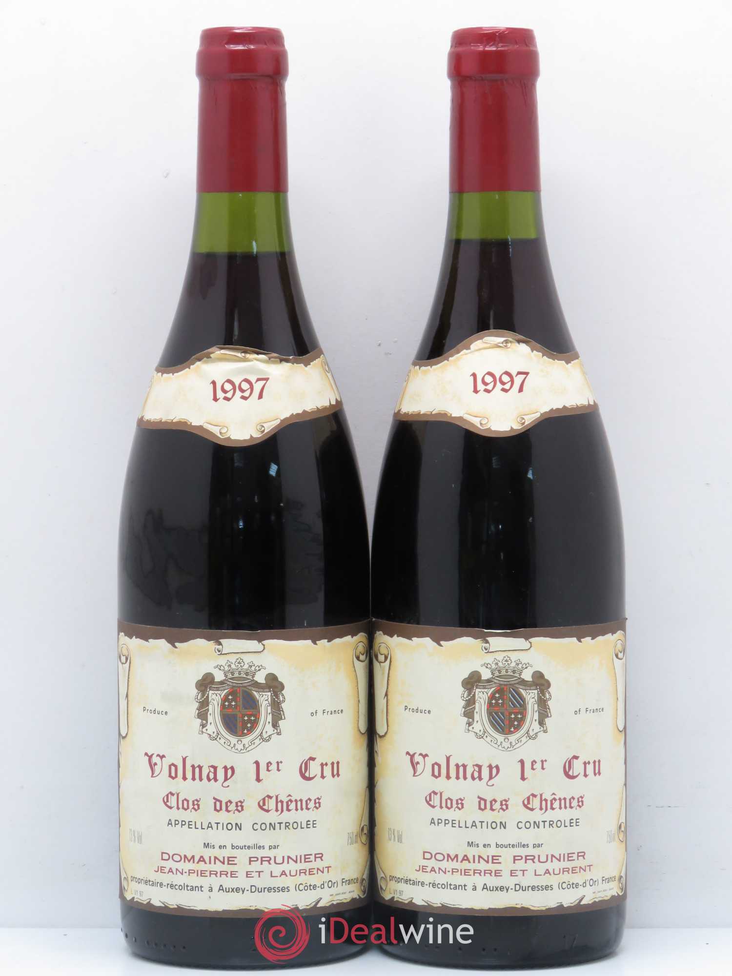 Volnay 1er Cru Clos des Chênes Domaine Prunier 1997 - Posten von 2 Flaschen - 0